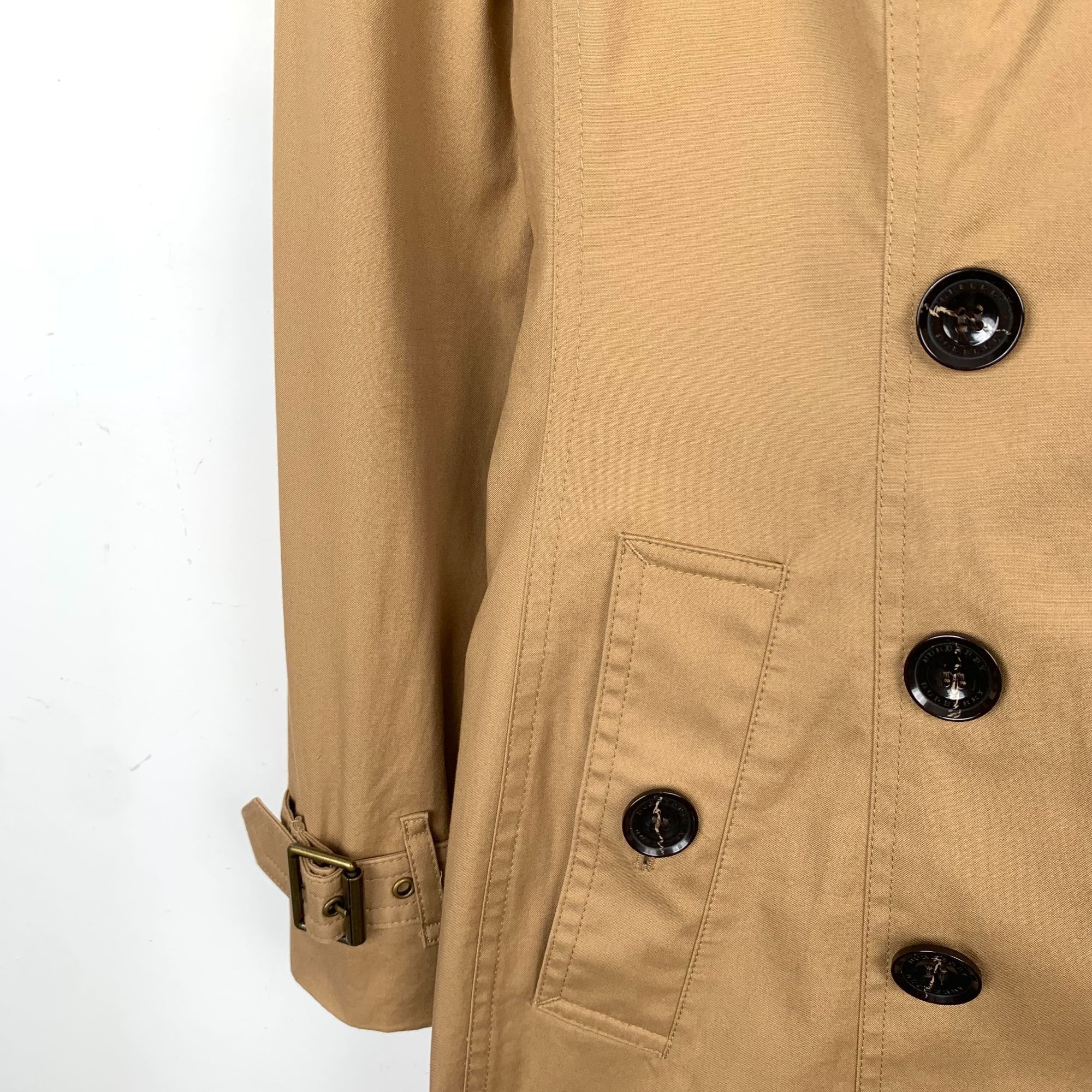 Burberry Burberry Brown Cotton Double-Breasted Hooded Trench Coat wit Size S / US 4 / IT 40 - 6 Thumbnail