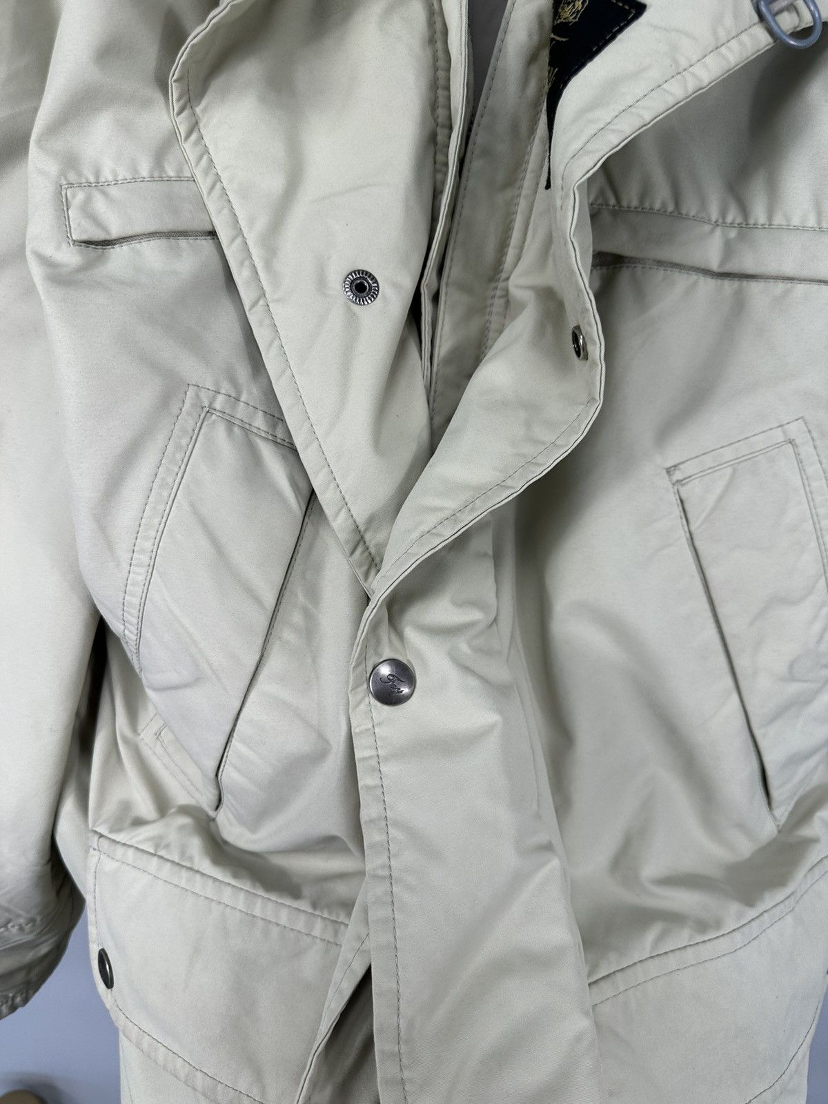Fay Vintage Fay Stadium For Ema Cream Luxury Nylon Coat Jacket Size US L / EU 52-54 / 3 - 7 Thumbnail