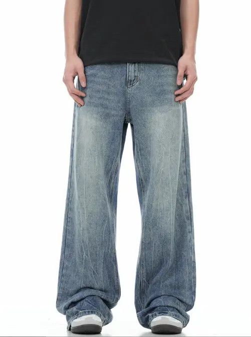 VIBE American washed cleanfit all-match flared high street jeans Size US 32 / EU 48 - 1 Thumbnail