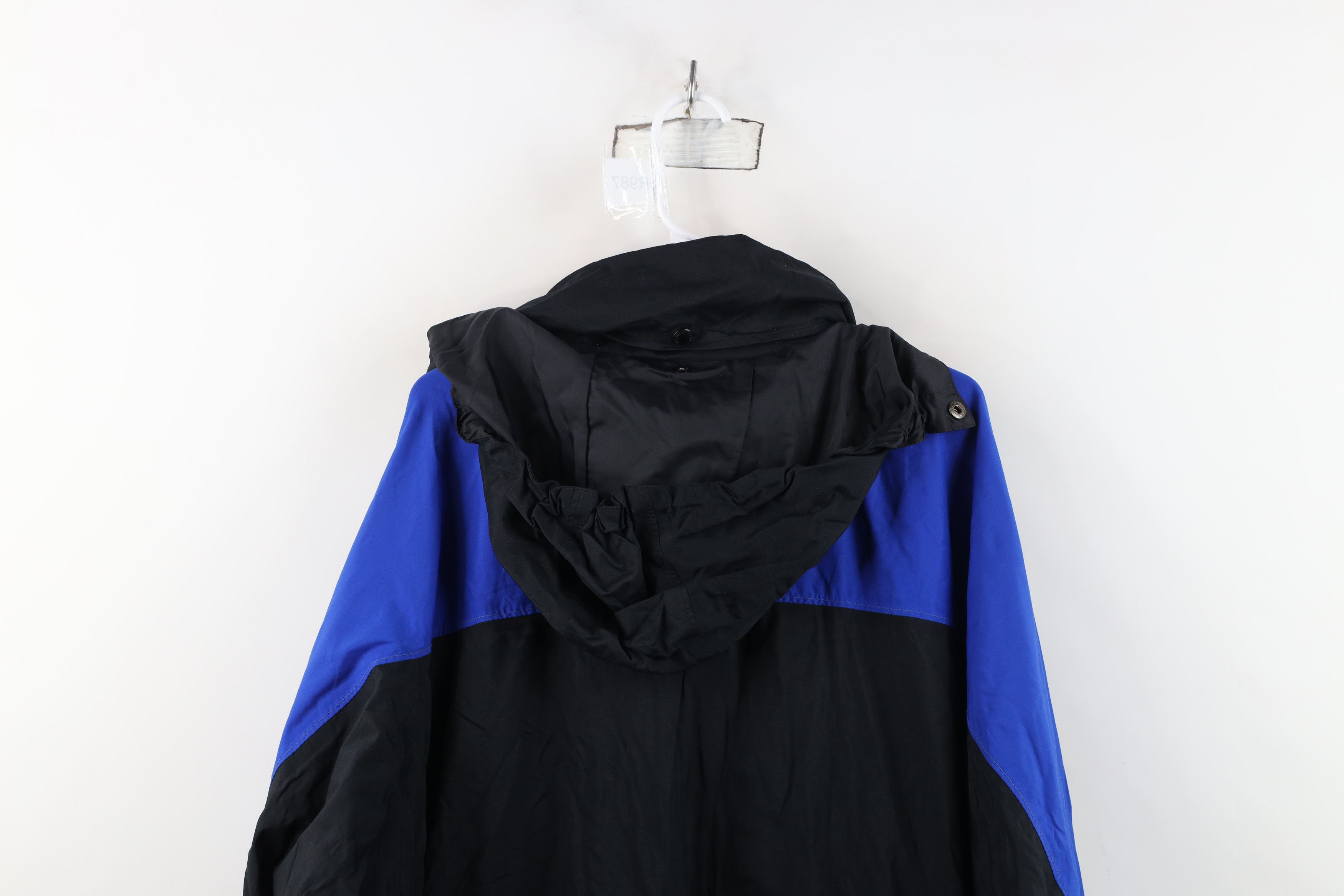 Columbia Vintage 90s Columbia Spell Out Hooded Parka Jacket Black Size US XL / EU 56 / 4 - 15 Thumbnail