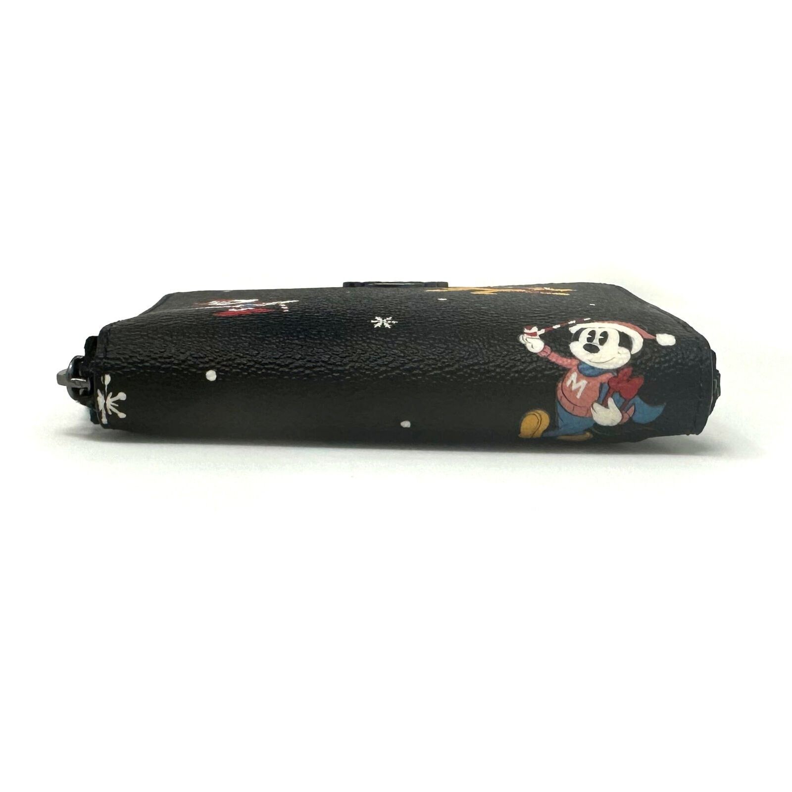 Coach Disney X Coach Small Zip Around Wallet Holiday Black CN028 Size ONE SIZE - 5 Thumbnail