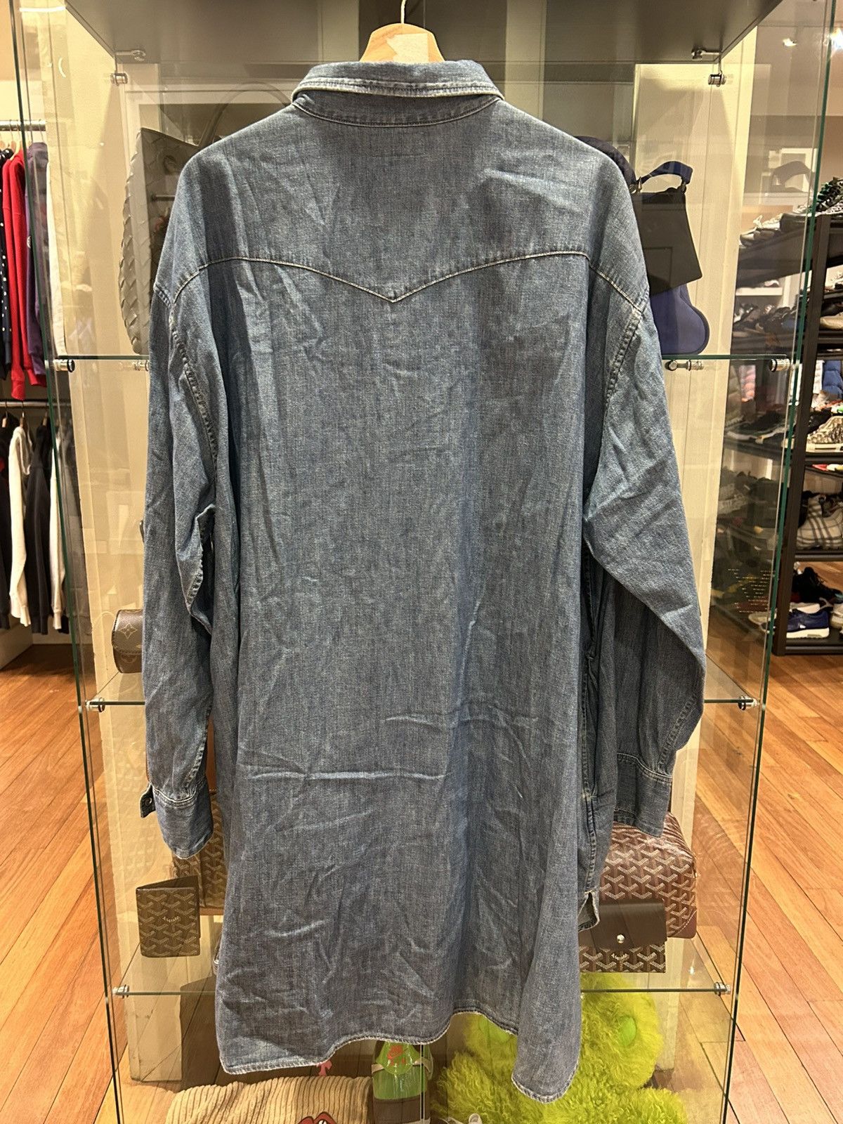 Celine Celine Western Denim Long Overshirt Size US XL / EU 56 / 4 - 2 Thumbnail