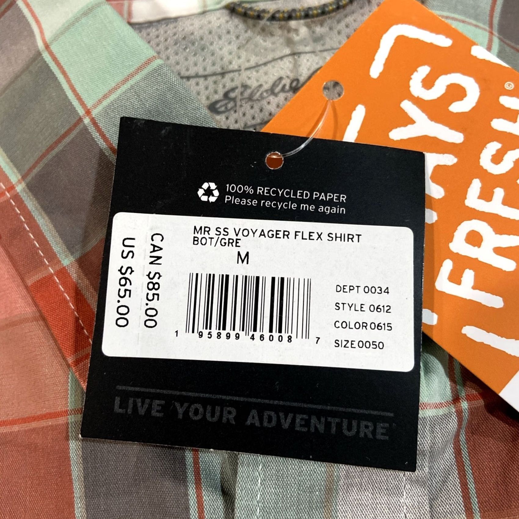 Eddie Bauer Eddie Bauer Shirt Mens Button-Up Plaid Short Sleeve Voyager Flex NWT M Multicolor Size US M / EU 48-50 / 2 - 2 Thumbnail
