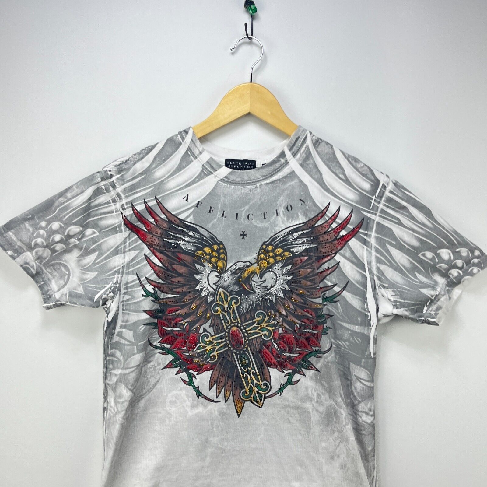 Affliction × Vintage Vintage Y2K Affliction Black Label Wings Eagle Jesse Medium Size US M / EU 48-50 / 2 - 2 Thumbnail