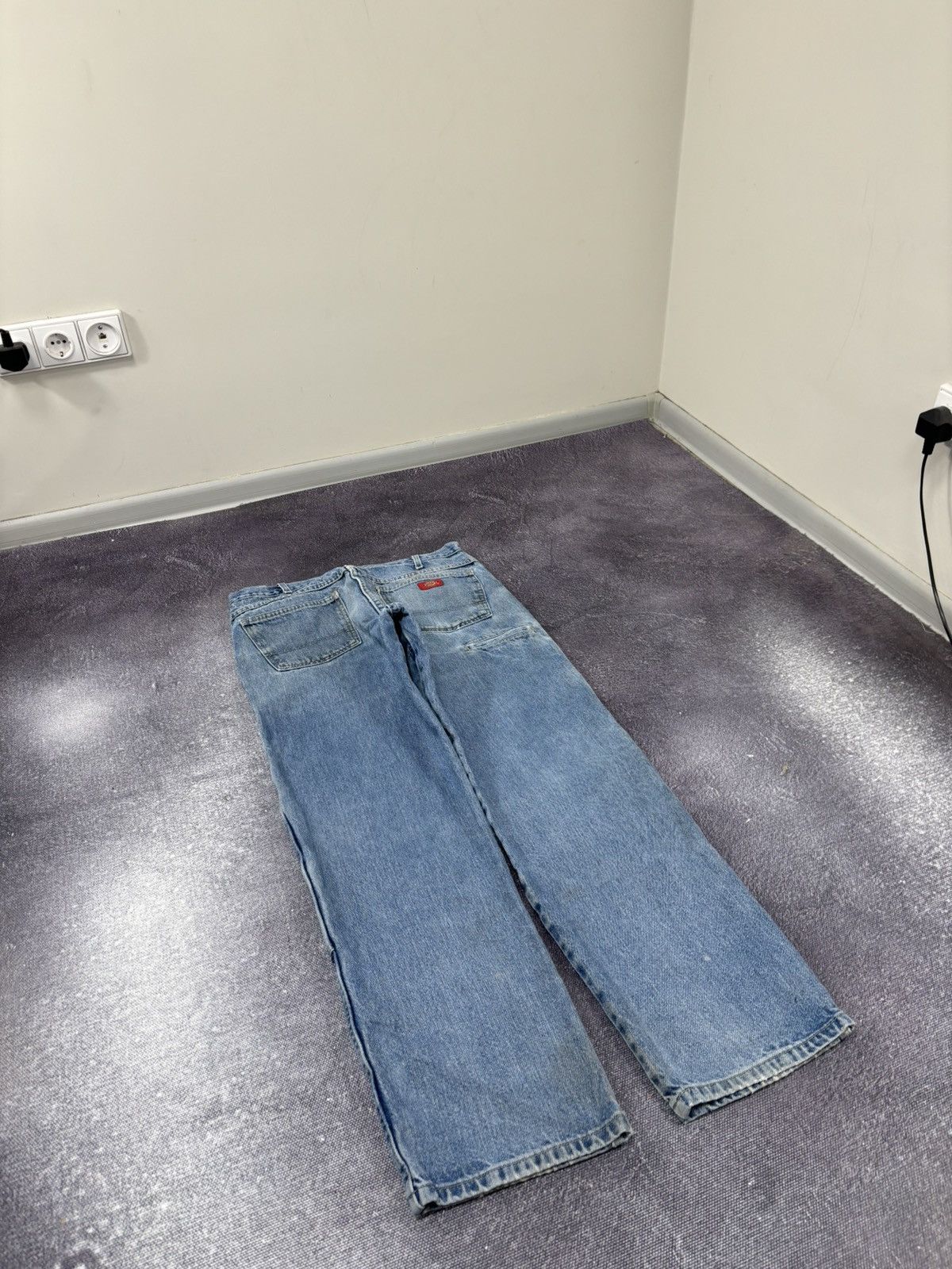 Dickies Vintage Dickies Double Knee USA Faded Denim Work Hype Jeans Size US 33 - 10 Thumbnail