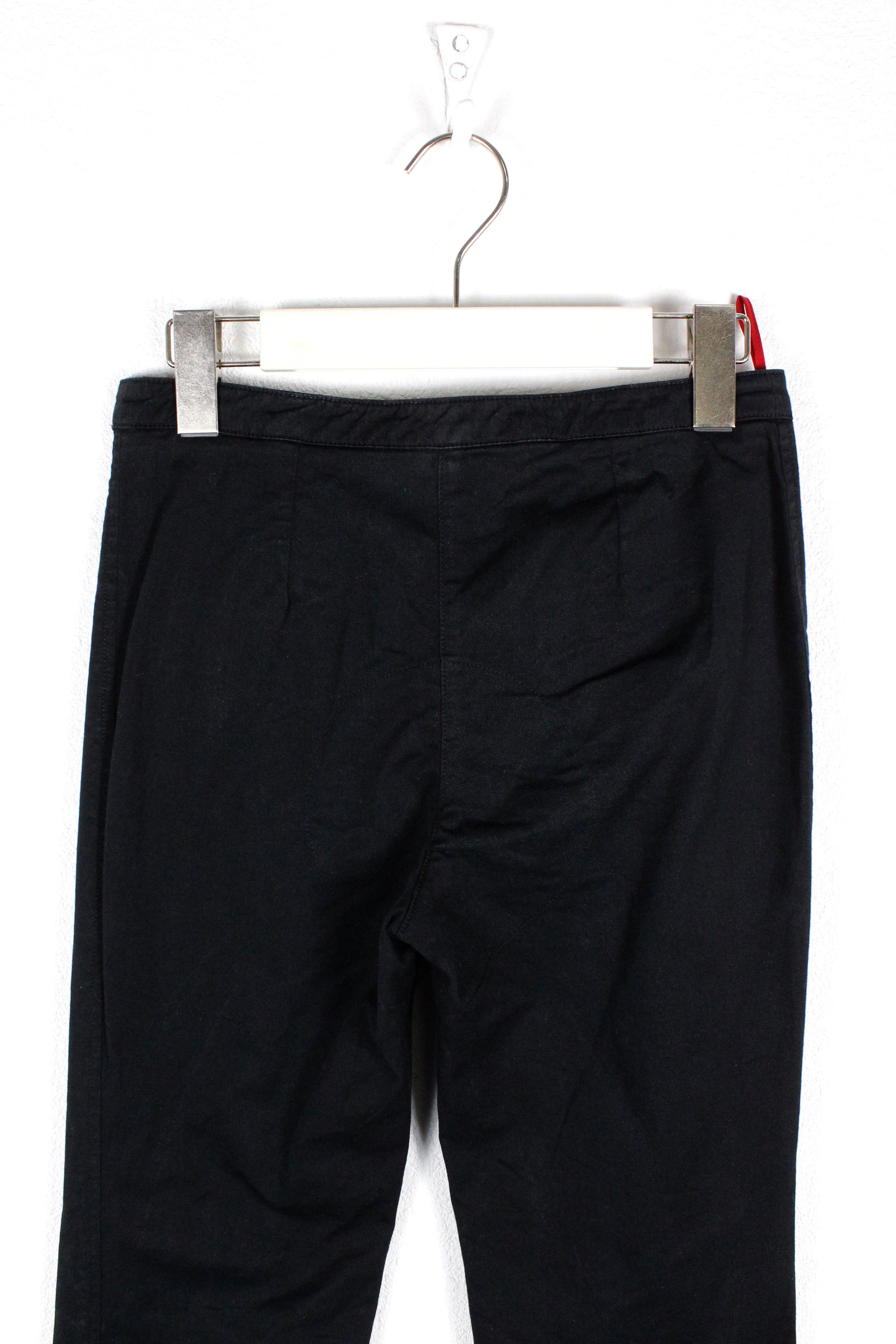 Prada Womens Prada Y2K Red Rubber Logo Moto Track Cotton Pants Size 25" / US 0 / IT 36 - 8 Thumbnail