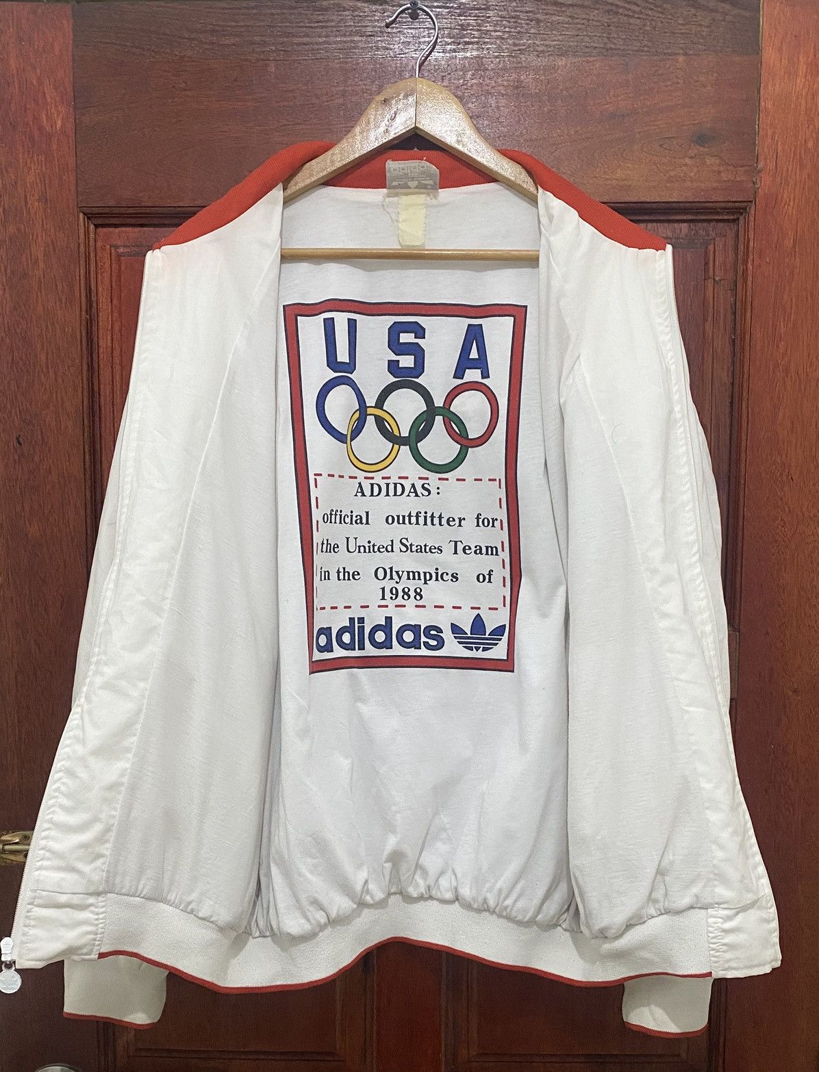 Adidas × USA Olympics × Vintage Vintage 1988 Adidas Olympic Usa Jacket Size US XL / EU 56 / 4 - 4 Thumbnail