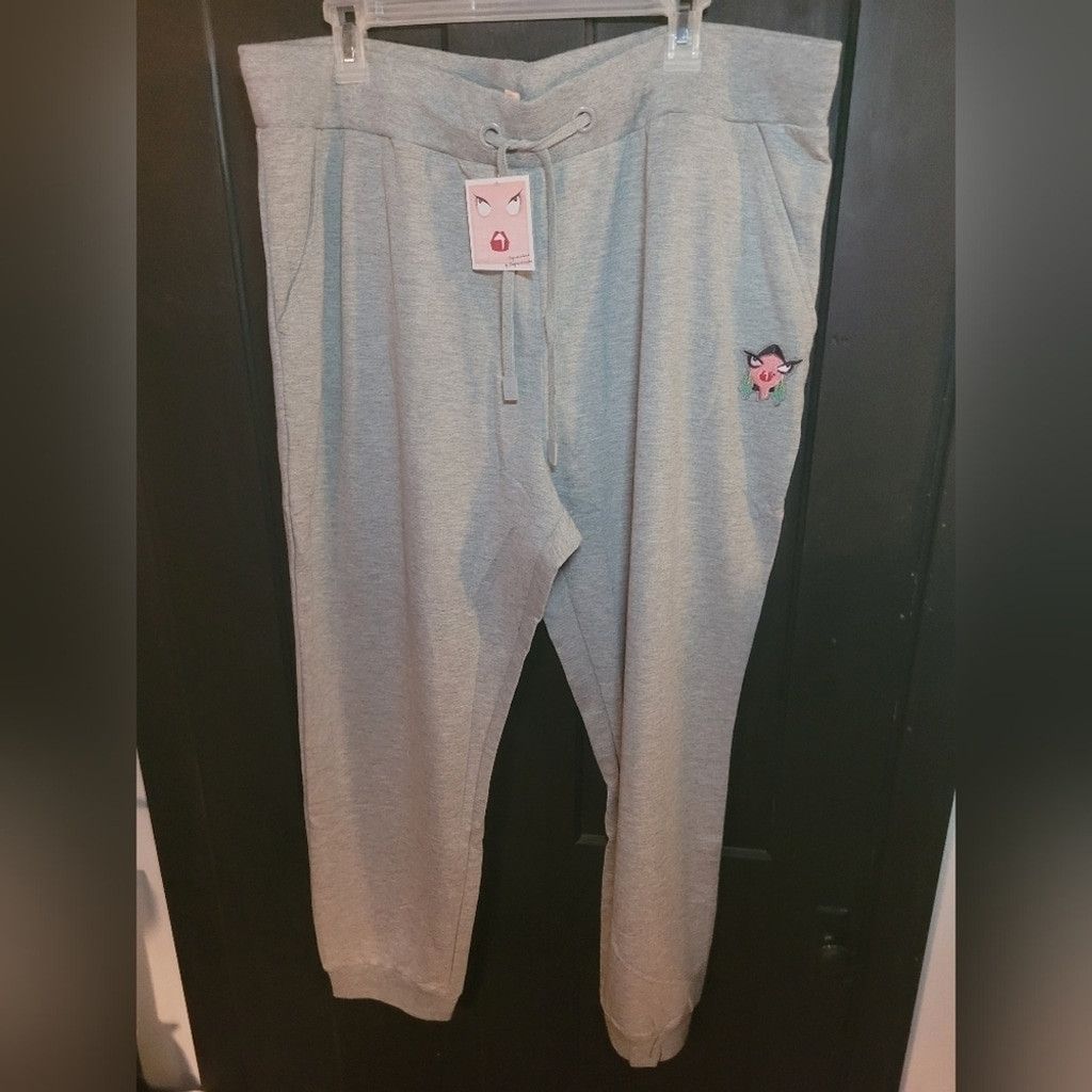 Badgley Mischka Badgley Mischka, sweatpants, gray, NWT, 2X Size 42" / US 20 - 2 Thumbnail
