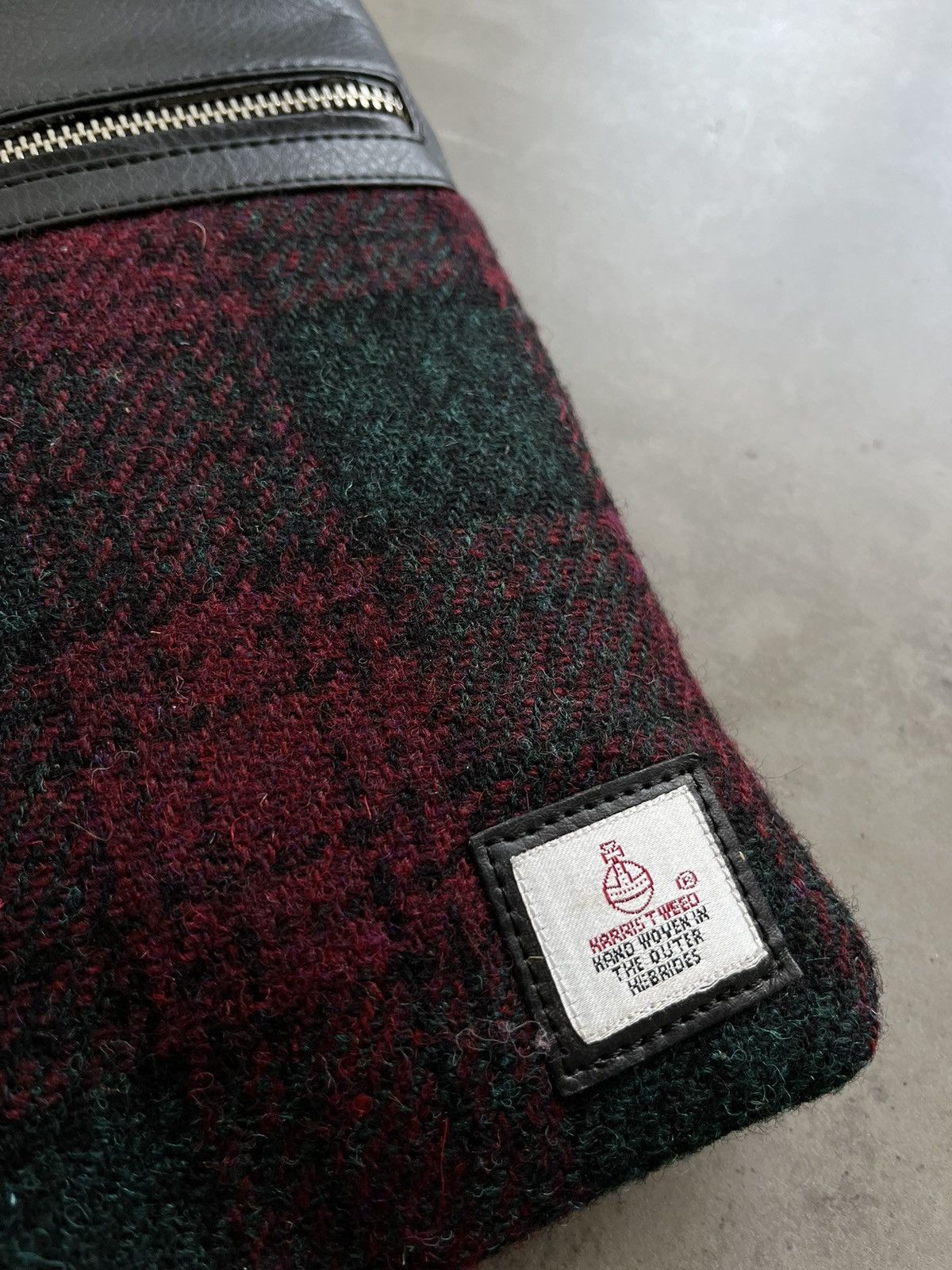 Harris Tweed × Vintage Harris Tweed Medium Cross Body Bag (Pink Square Size ONE SIZE - 2 Thumbnail