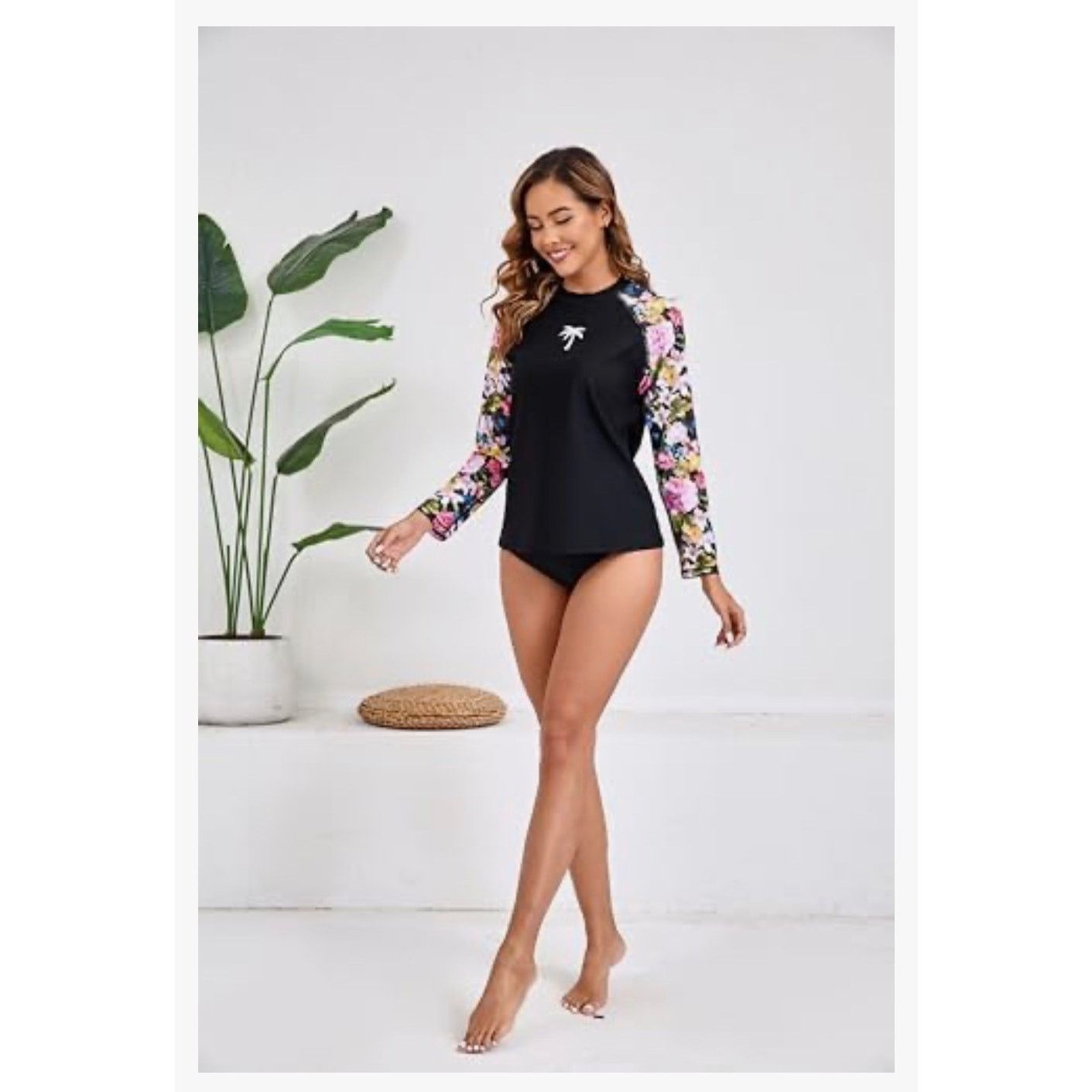 The Unbranded Brand Long Sleeve Guard Swim Shirt Sun Protection Swimsuit Top Size L / US 10 / IT 46 - 3 Thumbnail