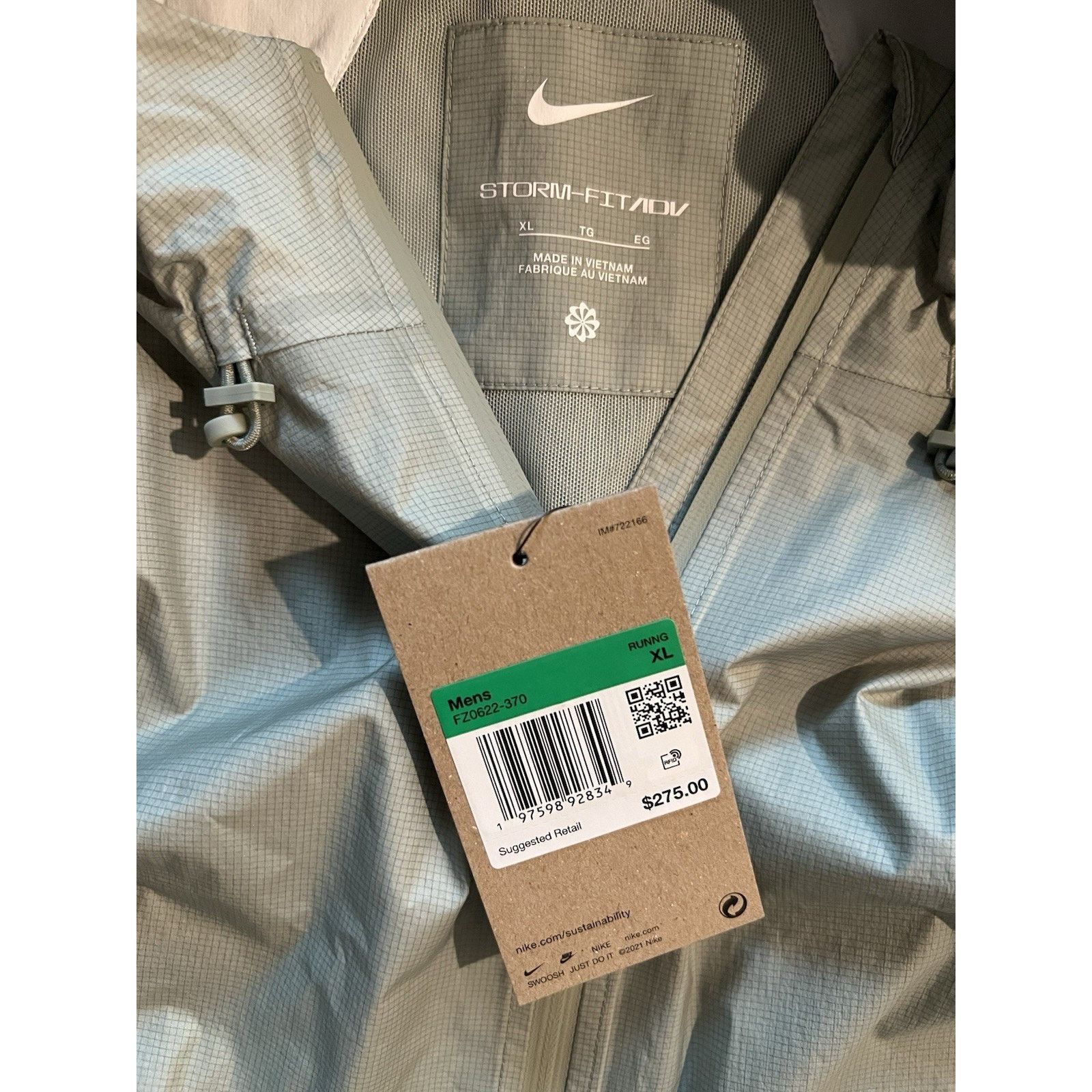 Nike Nike Run Division Storm-Fit ADV Jacket Jade Green Men XL Size US XL / EU 56 / 4 - 9 Thumbnail
