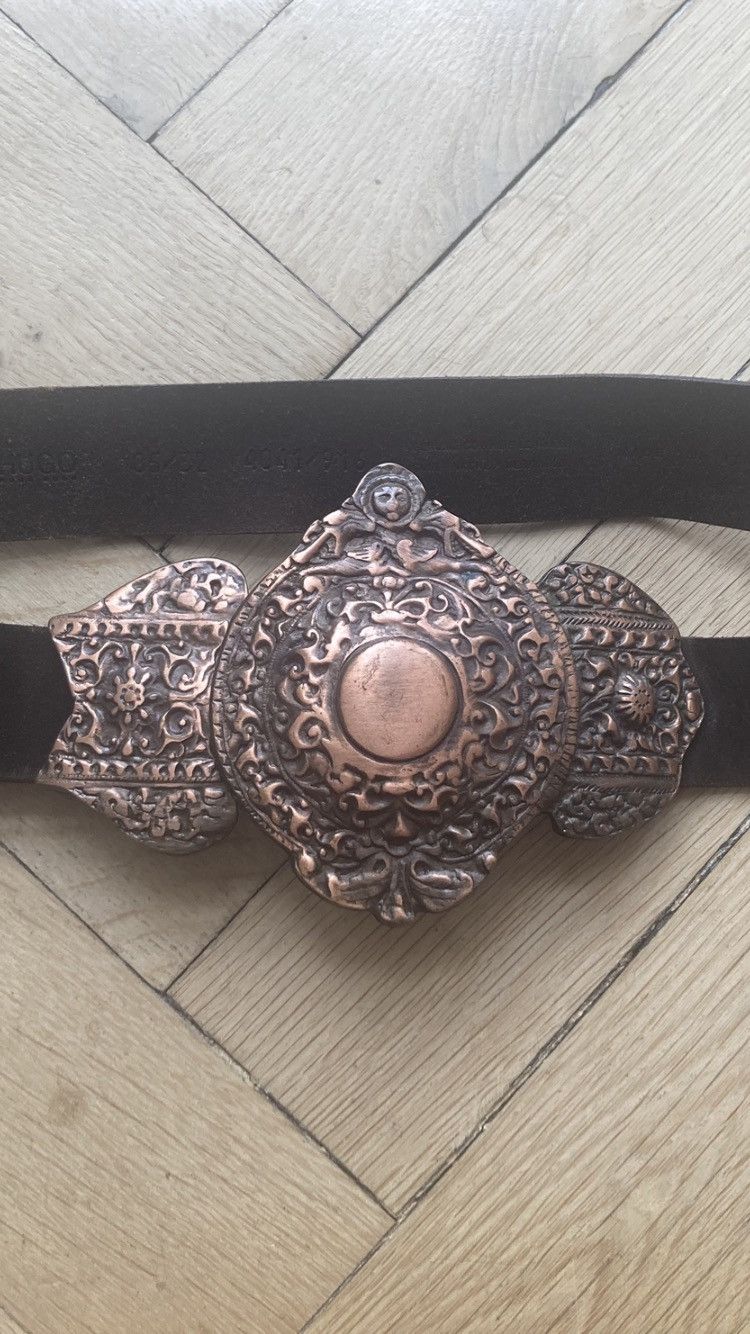 Hugo HUGO by HUGO BOSS runway suede boho belt with big buckle Size ONE SIZE - 10 Thumbnail