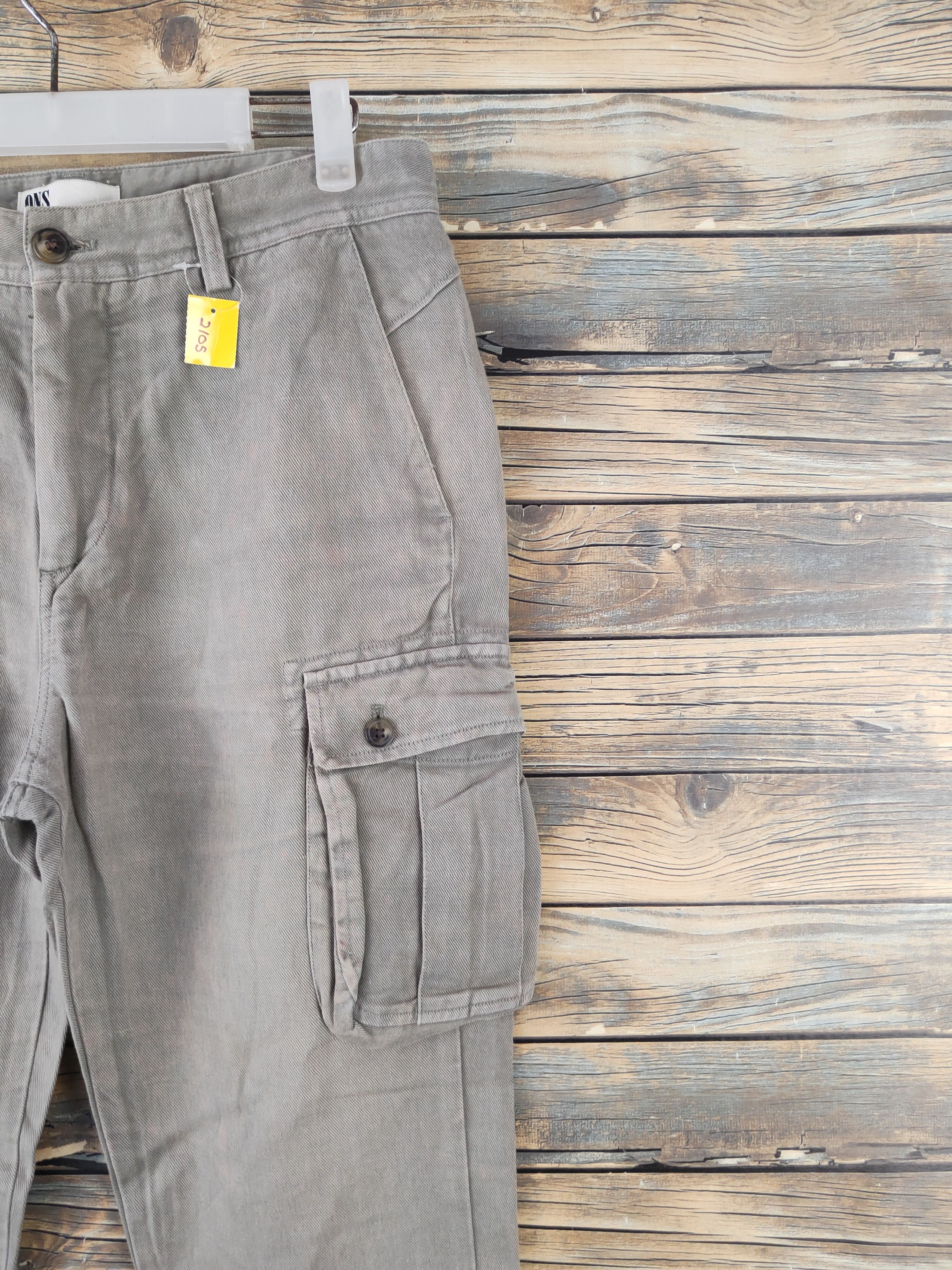 ONS DL Ons Olive Faded Multipocket Cargo Pants #2105 Size US 30 / EU 46 - 5 Thumbnail