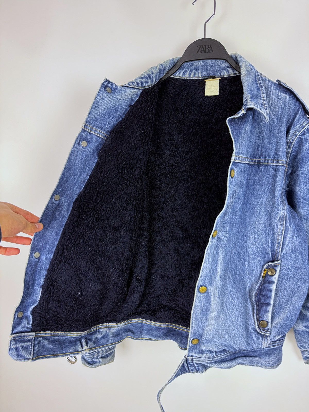 Lee 80’s Vintage Lee Roper Washed Denim Sherpa Jacket Size US L / EU 52-54 / 3 - 20 Thumbnail