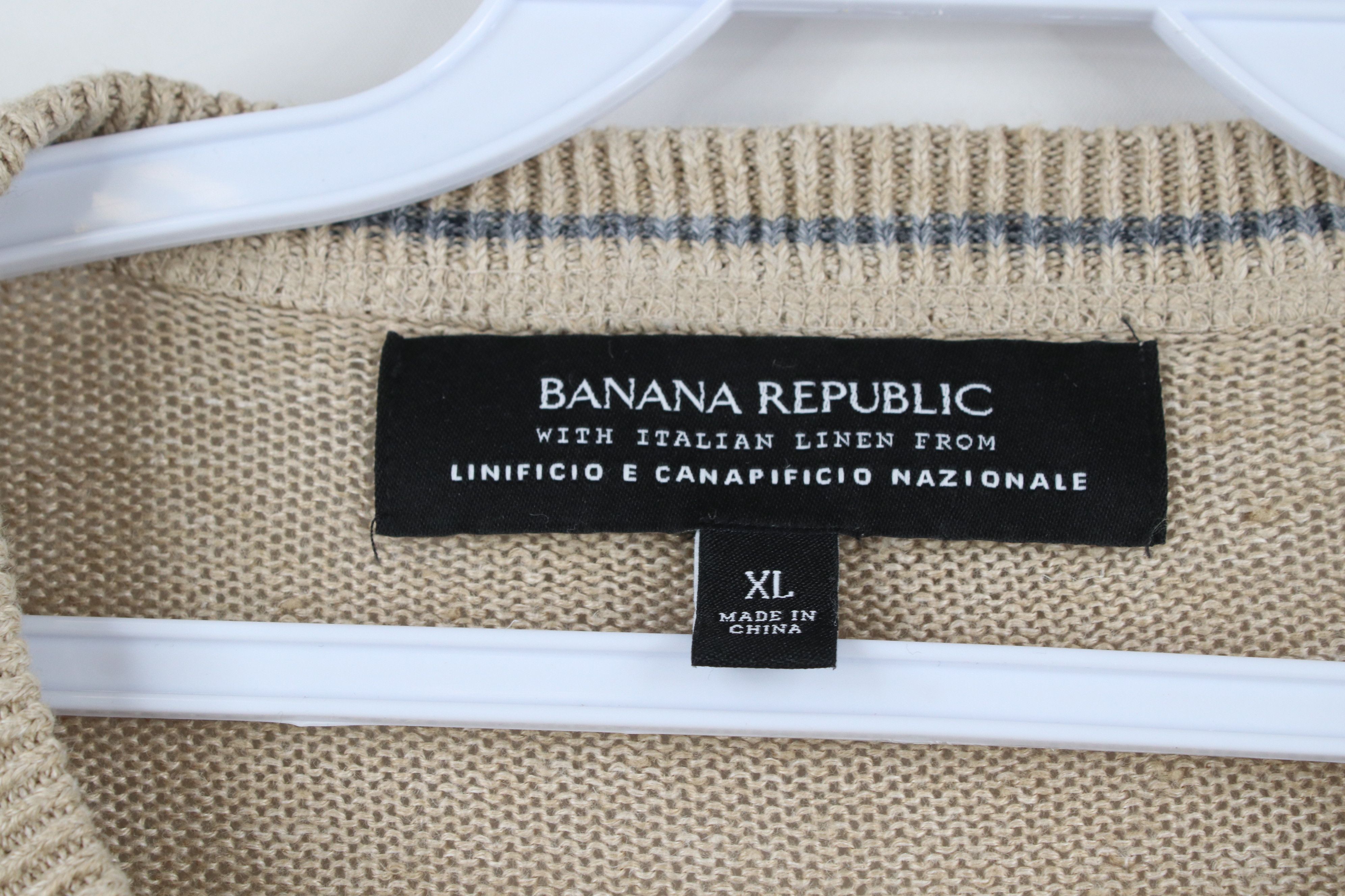 Banana Republic × Vintage Banana Republic E Canapificio Nazionale Knit Sweater Size US XL / EU 56 / 4 - 5 Thumbnail
