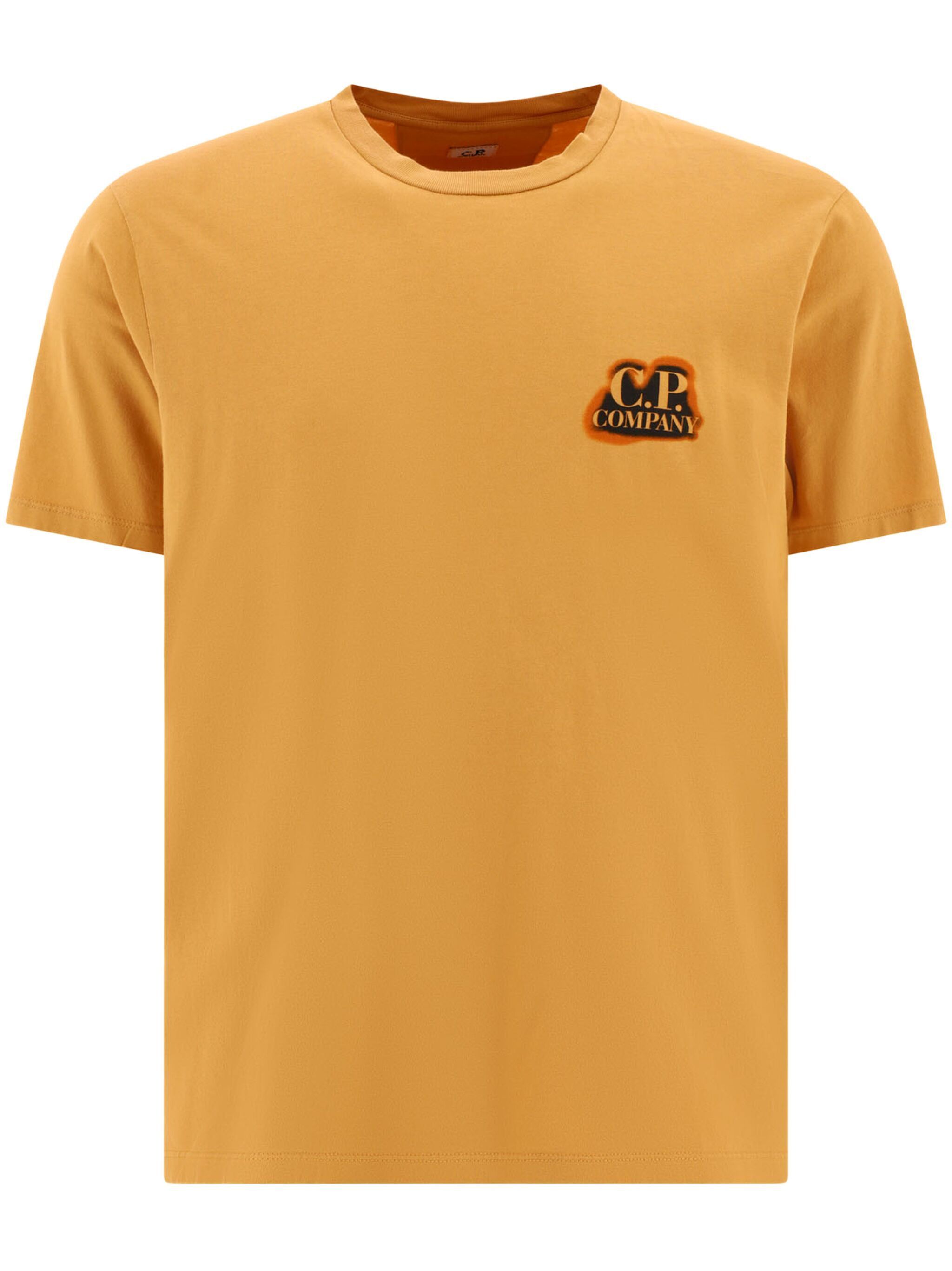 C.P. Company o1y1224 Logo Crewneck T-Shirt in Amber Orange Size US XXL / EU 58 / 5 - 1 Thumbnail