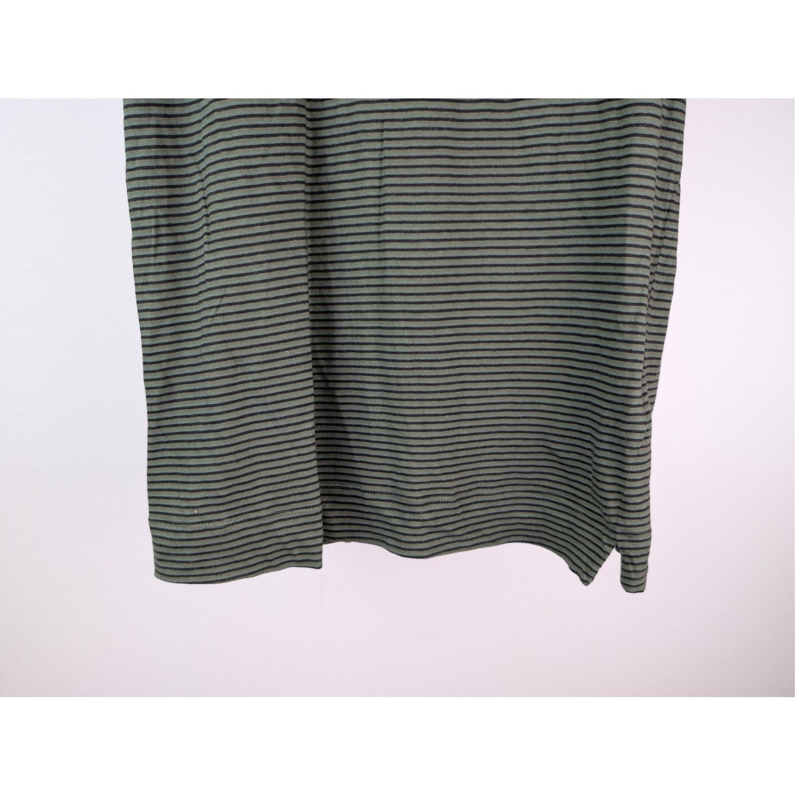 Massimo Alba o1rshd1 CC20 Striped Cotton T-Shirt with Chest Pocket Olive Size US S / EU 44-46 / 1 - 4 Thumbnail