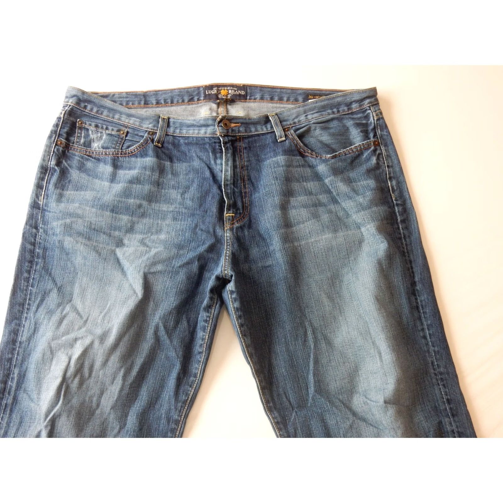 Lucky Brand Lucky Brand Men’s Denim Jeans 40x30 Blue Straight Regular Inseam 30 Style Denim 40 Regular Mens Jeans Size US 40 / EU 56 - 3 Thumbnail