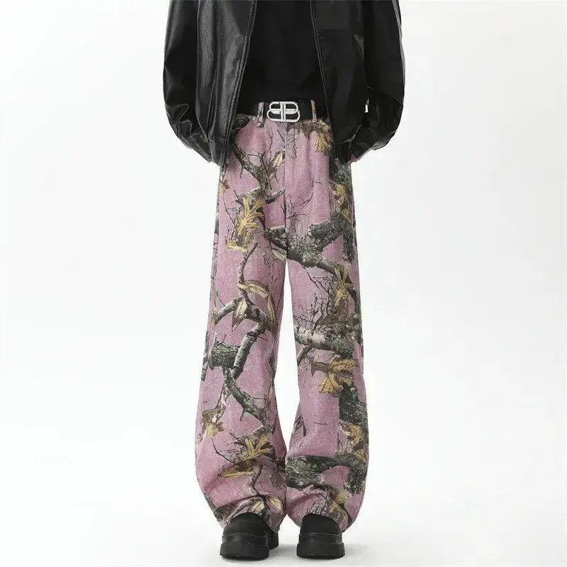 Japanese Brand Retro loose graffiti maple leaf jeans Size US 32 / EU 48 - 6 Thumbnail