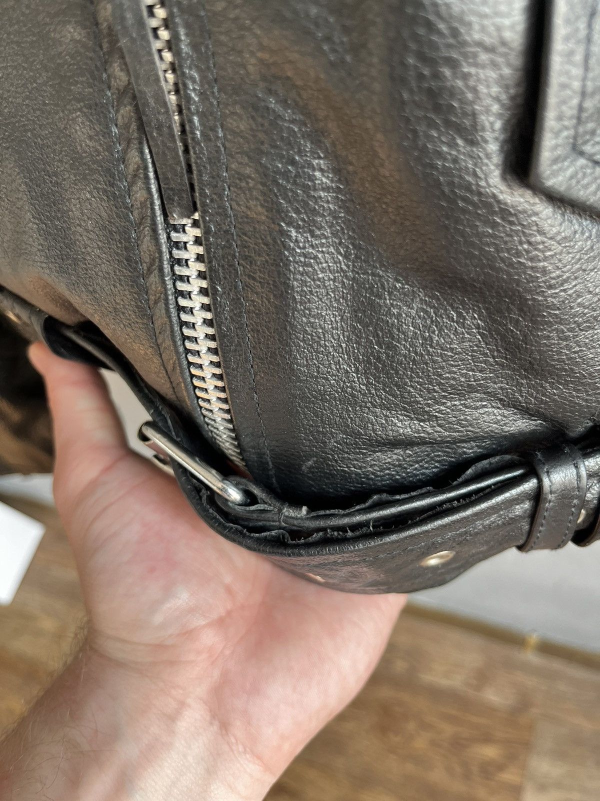 Vintage Vintage 80s Distressed Punk Motorcycle Leather Biker Jacket Size US XL / EU 56 / 4 - 9 Thumbnail