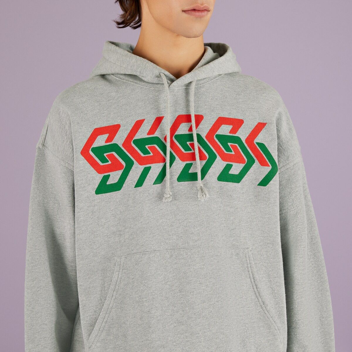 Gucci M Gucci Chain Print Hooded Sweatshirt Grey Cotton Hoodie Red Size US M / EU 48-50 / 2 - 3 Thumbnail