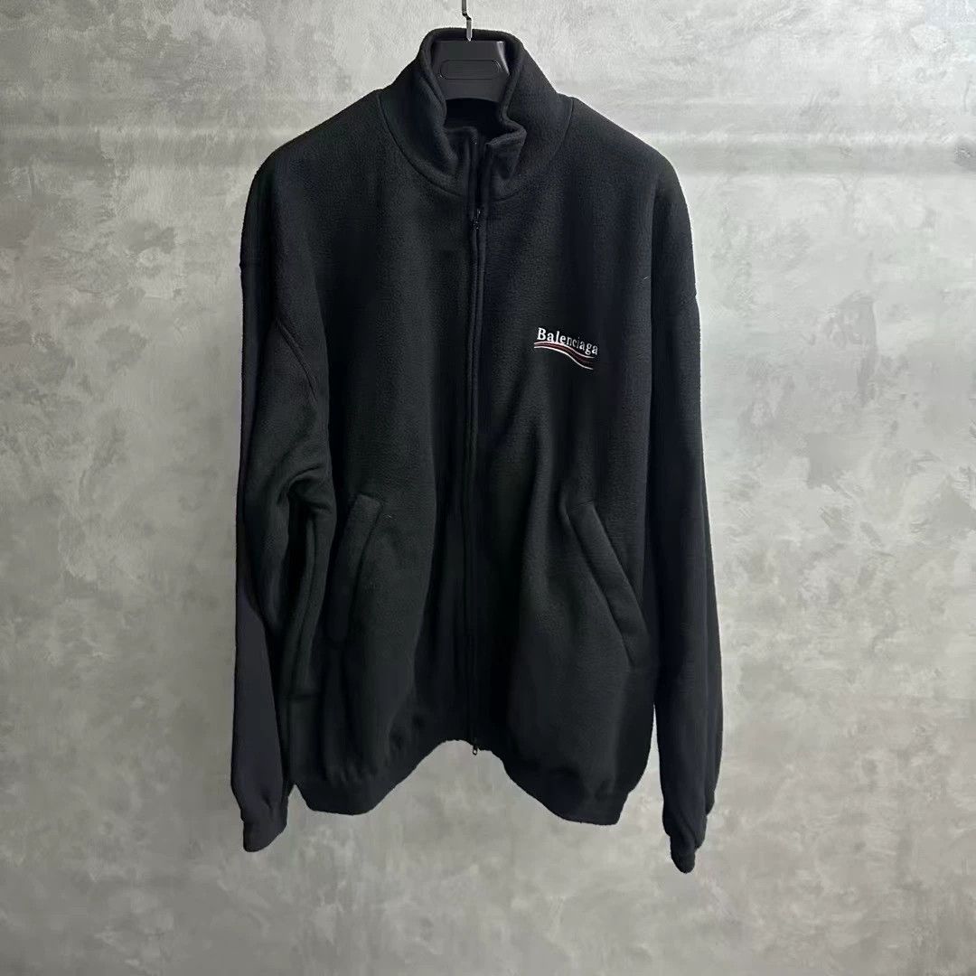 Balenciaga Balenciaga Black Logo Zip Jacket - dmc Size US L / EU 52-54 / 3 - 1 Thumbnail
