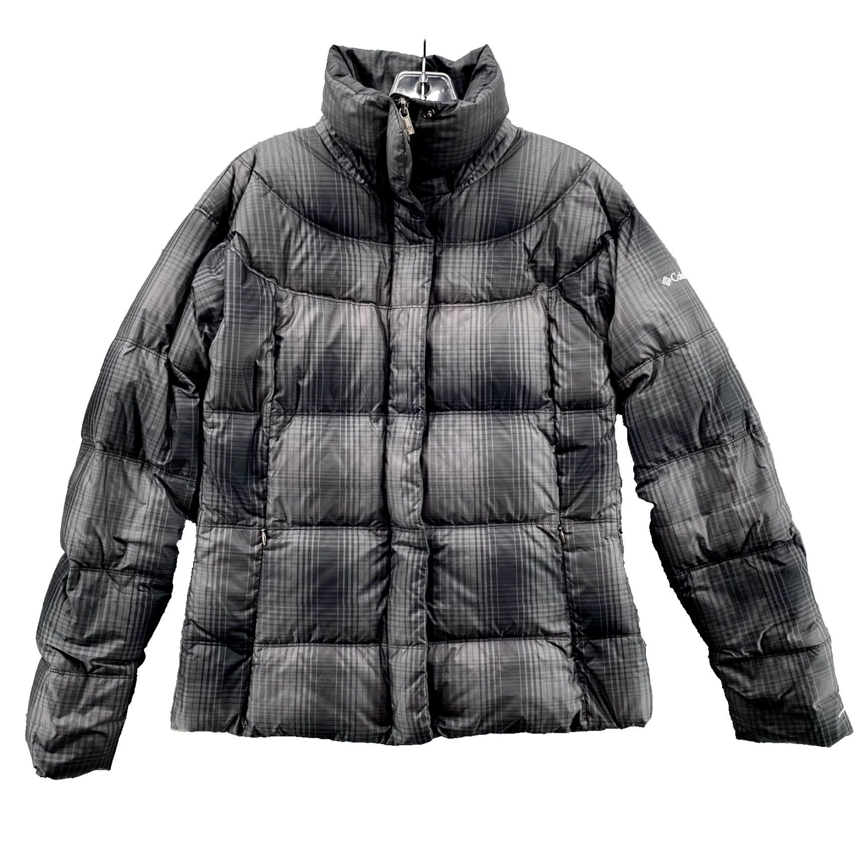 Vintage Columbia Goose Down Puffer Jacket Womens Medium Gray Plaid Omni Shield Gorpcore - Jacket - Womens - Medium - Gray - Go Size M / US 6-8 / IT 42-44 - 2 Thumbnail
