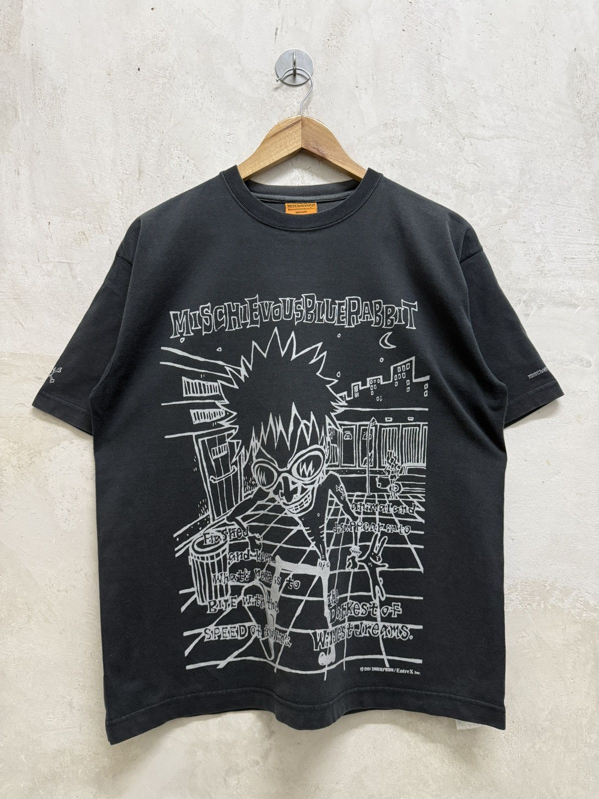 Japanese Brand Vintage Punk Mischievous Blue Rabbit Grunge Tshirt Size US L / EU 52-54 / 3 - 1 Thumbnail
