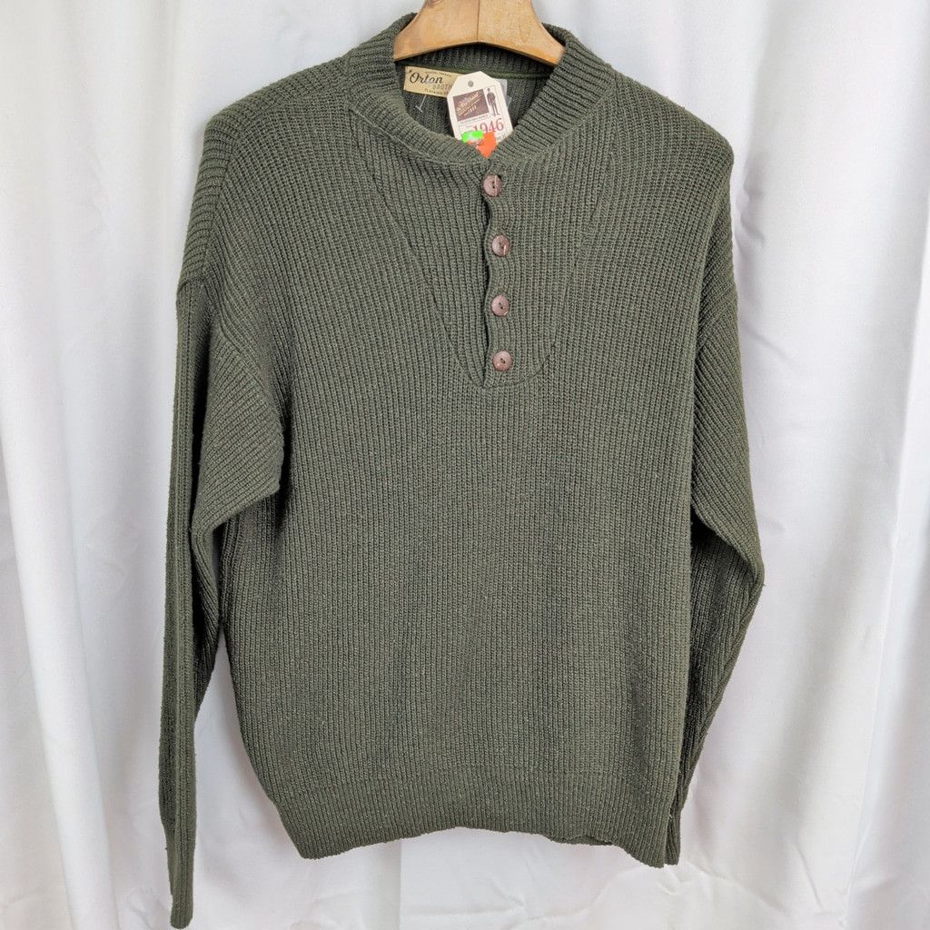 Other Men's USA Made Orton Bros Fisherman Neck Henley Sweater XL Size US XL / EU 56 / 4 - 4 Thumbnail
