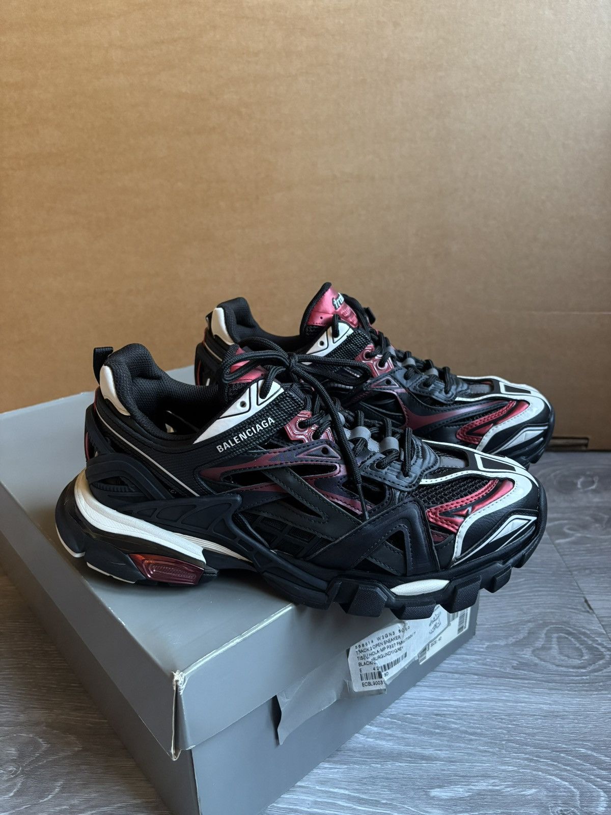 Balenciaga Balenciaga Track 2 Runner Burgundy/Black Size US 9 / EU 42 - 13 Thumbnail
