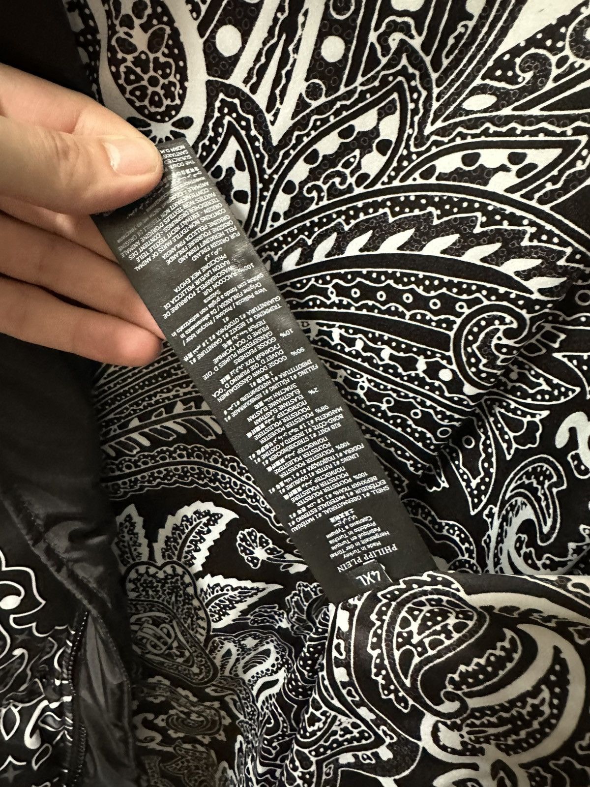 Philipp Plein Philipp Plein Paisley 4XL Puffer Skull Jacket Coat Size US XXL / EU 58 / 5 - 14 Thumbnail