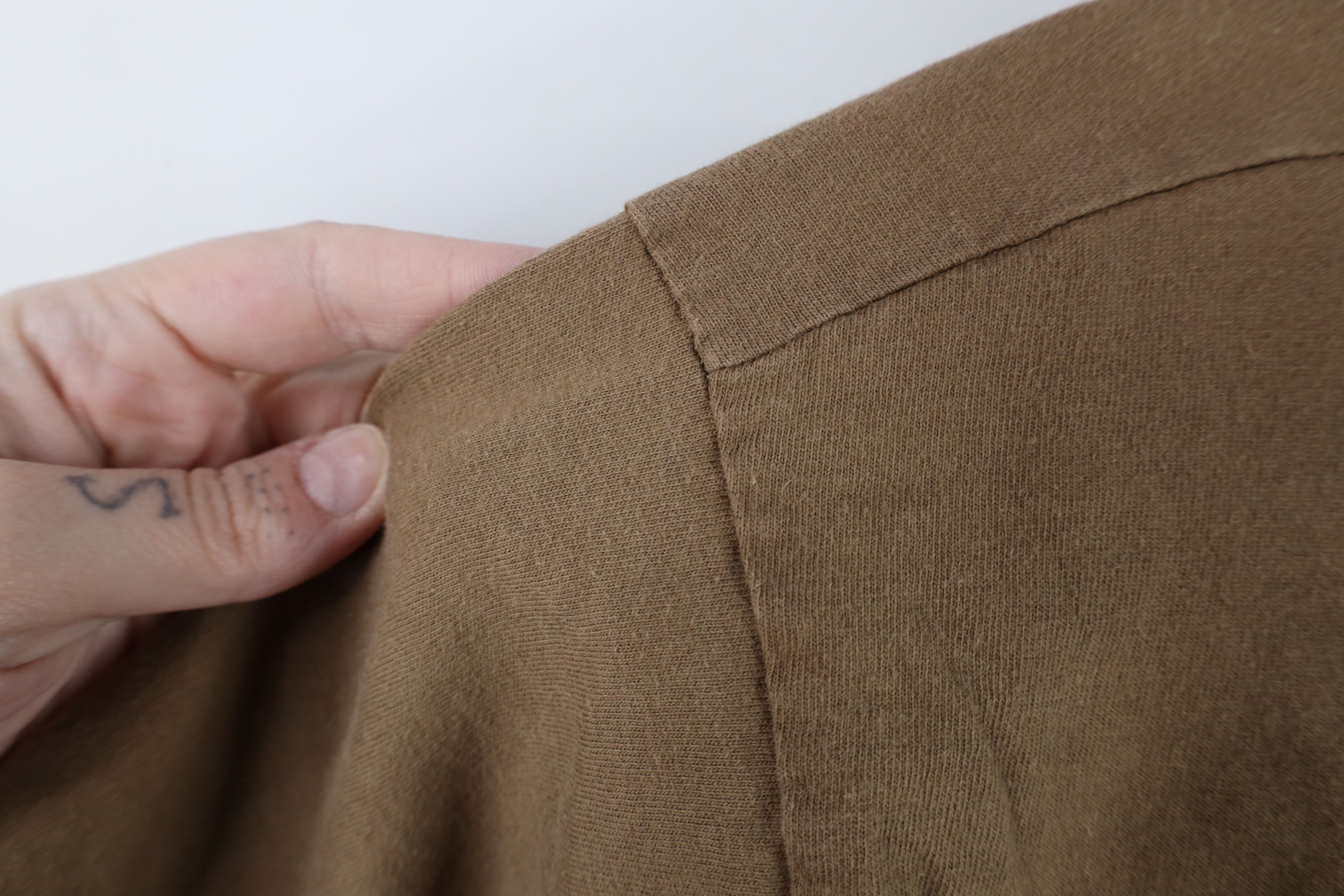 Vintage Vintage 90s Streetwear Blank Cotton T-Shirt Brown USA Size US S / EU 44-46 / 1 - 8 Thumbnail