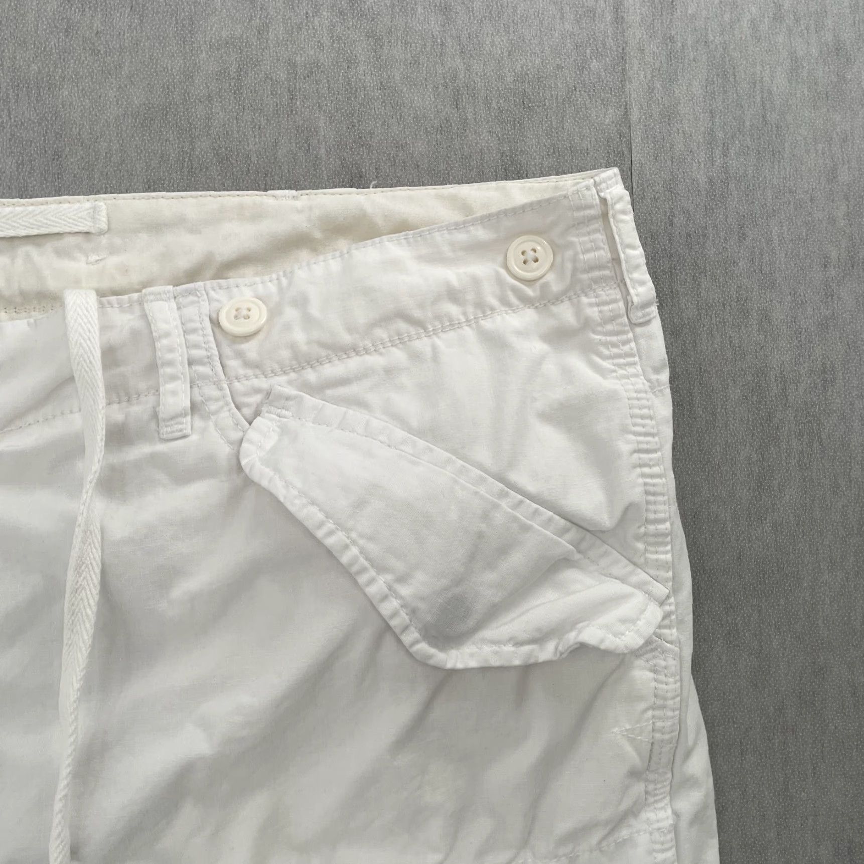 Polo Ralph Lauren VINTAGE Polo Ralph Lauren Cargo Shorts Men Size 42 White Cotton Casual Vintage Size US XL / EU 56 / 4 - 4 Thumbnail