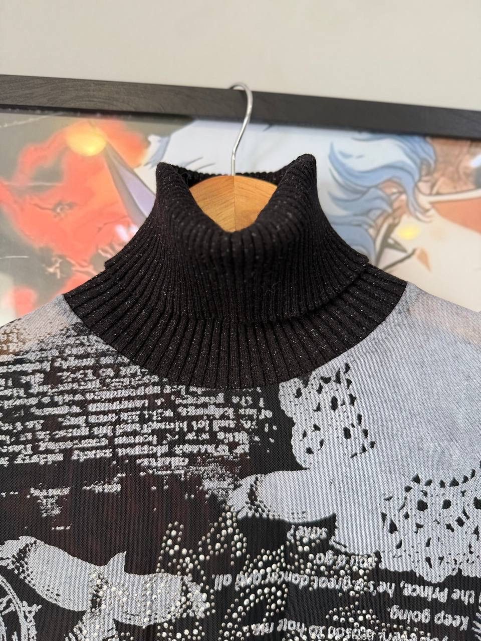 Vintage Very crazy Mesh Top Shirt Long Sleeve Printed Graphic Size M / US 6-8 / IT 42-44 - 3 Thumbnail