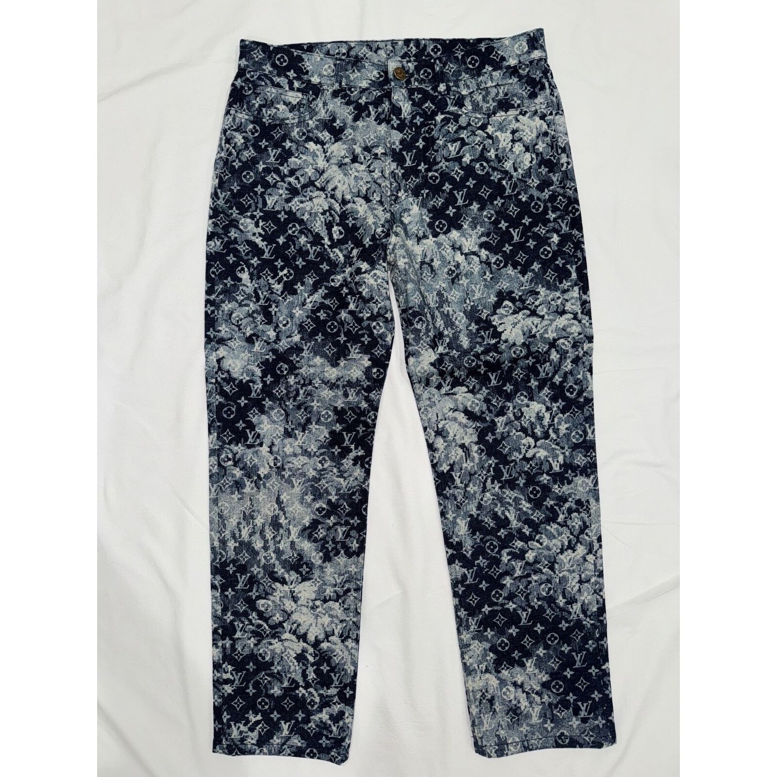 Louis Vuitton Louis Vuitton Tapestry Regular Denim Blue Monogram Logo Size US 32 / EU 48 - 3 Thumbnail