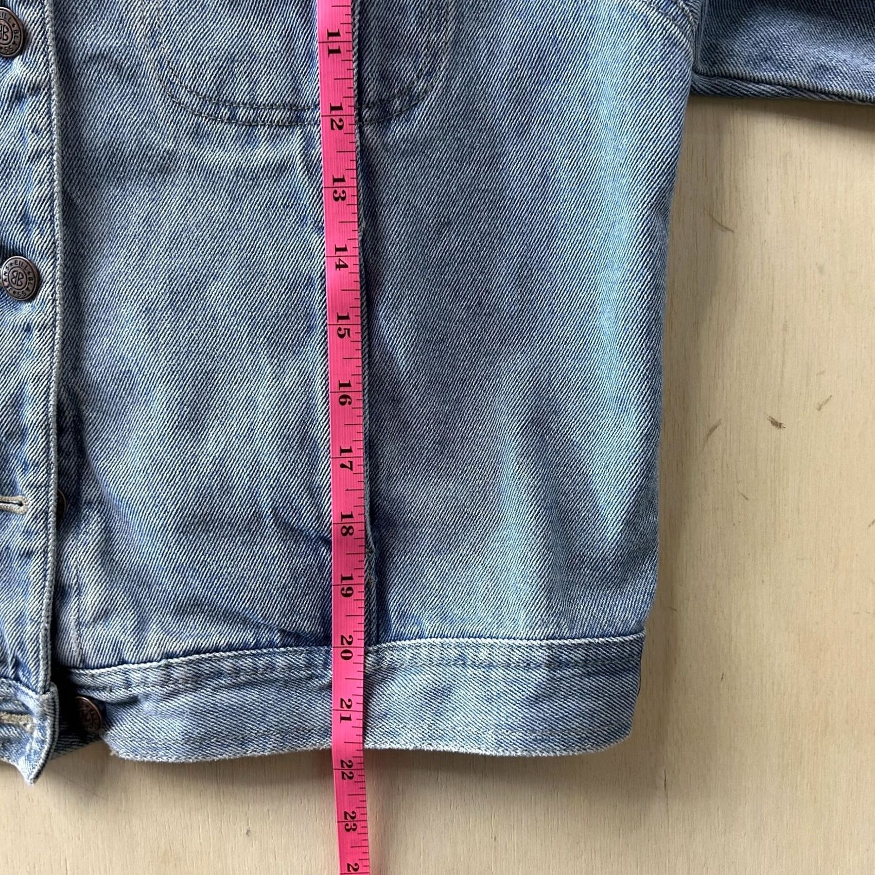 Denime Vintage Bill Blass Denim Jacket Womens PL Button Front Collared Short Petite Size 36" / US 14 / IT 50 - 5 Thumbnail