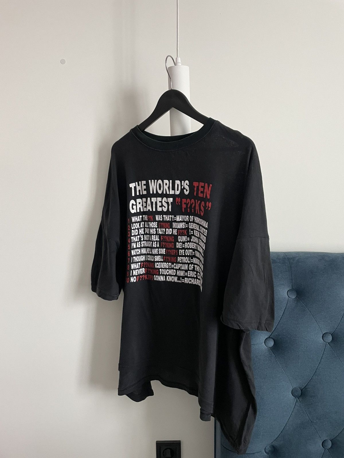Vintage Vintage 90’s The World’s Ten Greatest “F??KS” T-Shirt Crazy Size US XXL / EU 58 / 5 - 5 Thumbnail