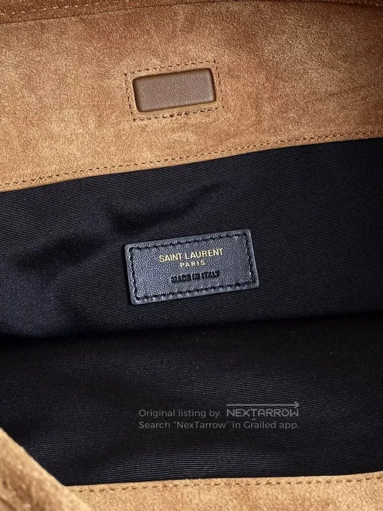 Yves Saint Laurent YSL Niki Suede Bucket Bag (Caramel Suede) Size ONE SIZE - 6 Thumbnail