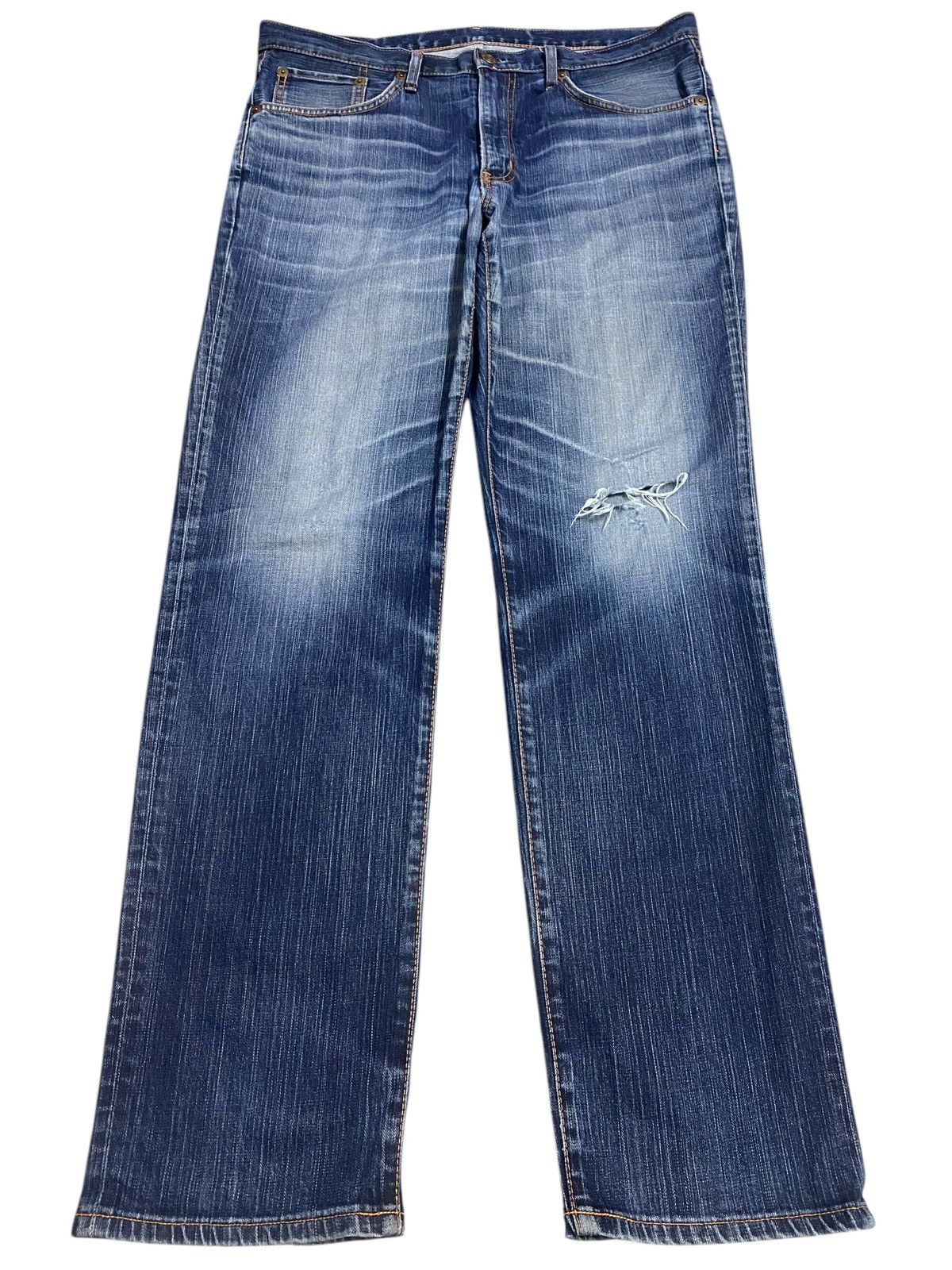 Edwin Vintage JapaneseBrands Edwin 504 Distressed Loose Jeans Size US 39 - 1 Thumbnail