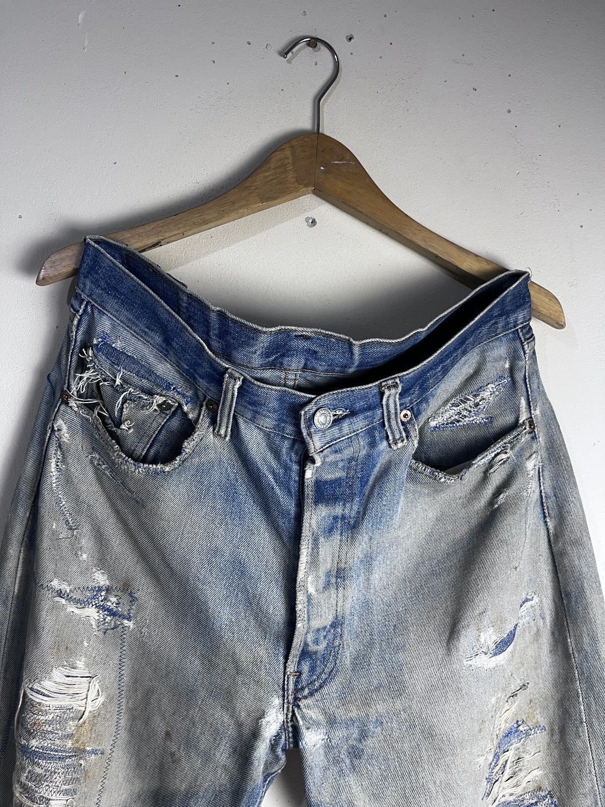Levi's RARE LEVIS 66 501 SELVEDGE DISTRESSED 60/70s Size US 34 / EU 50 - 7 Thumbnail