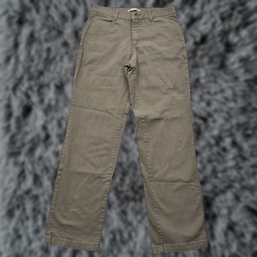 Lee VINTAGE Lee Pants Womens Size 8 Long Relaxed Straight Leg Chino Casual 98% Cotton Pockets Stretch Beige Womens Size 30" / US 8 / IT 44 - 1 Thumbnail
