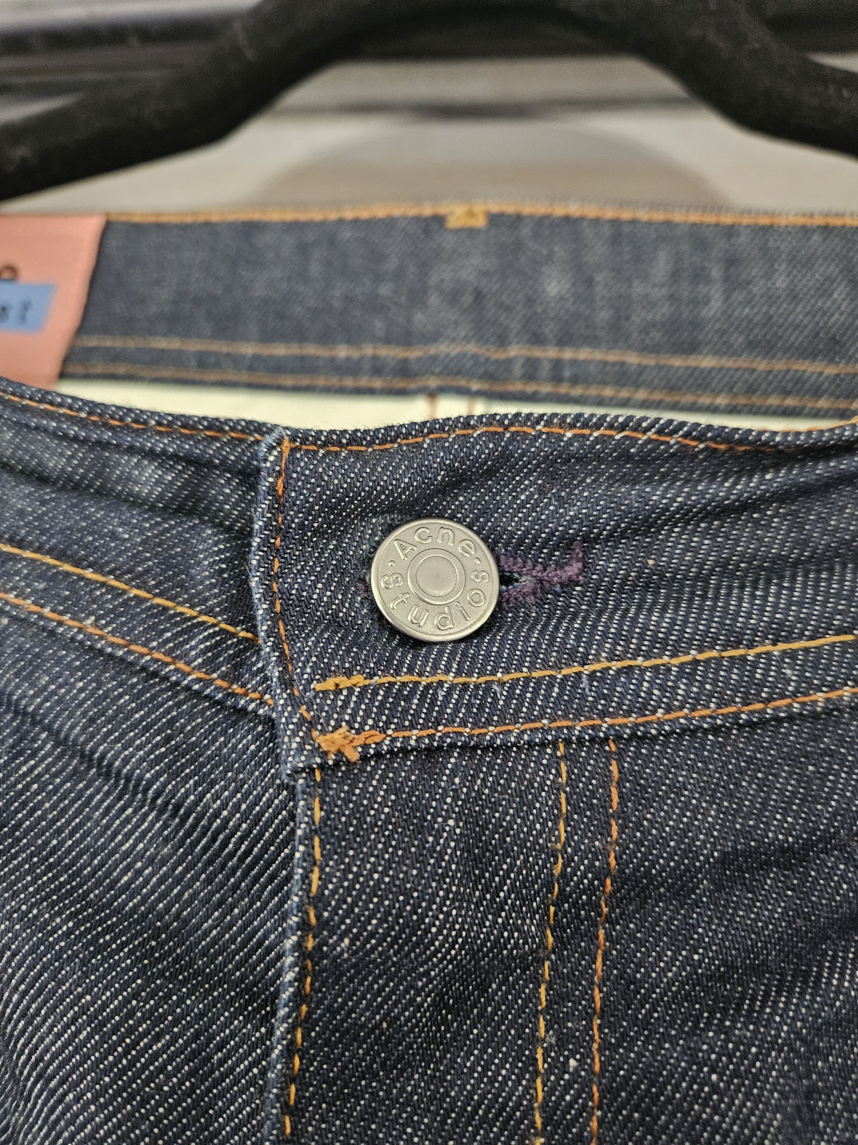 Acne Studios Blå Konst North Indigo Back Patch Dark Blue Denim Jeans Size US 34 / EU 50 - 4 Thumbnail