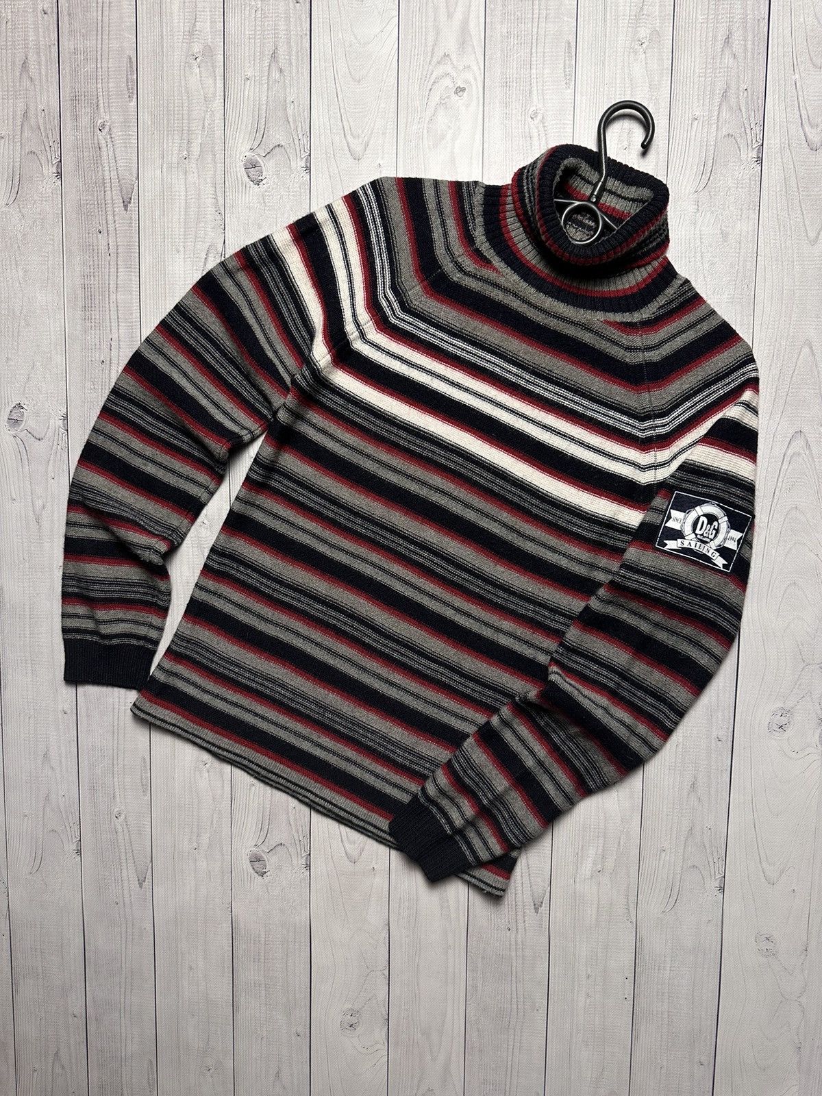 Dolce & Gabbana × Vintage Vintage Dolce Gabbana turtleneck striped sweater size M/L Size US M / EU 48-50 / 2 - 1 Thumbnail