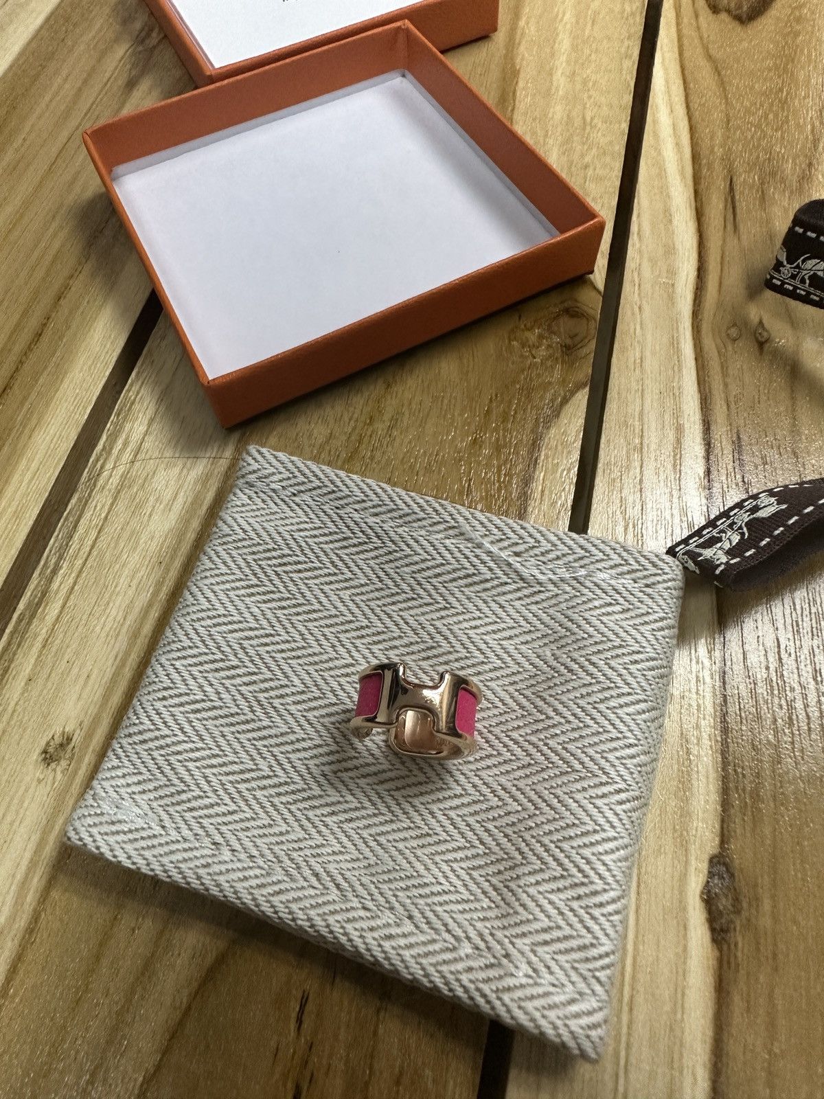 Hermes Hermes Ear cuff pink rose gold Size ONE SIZE - 3 Thumbnail