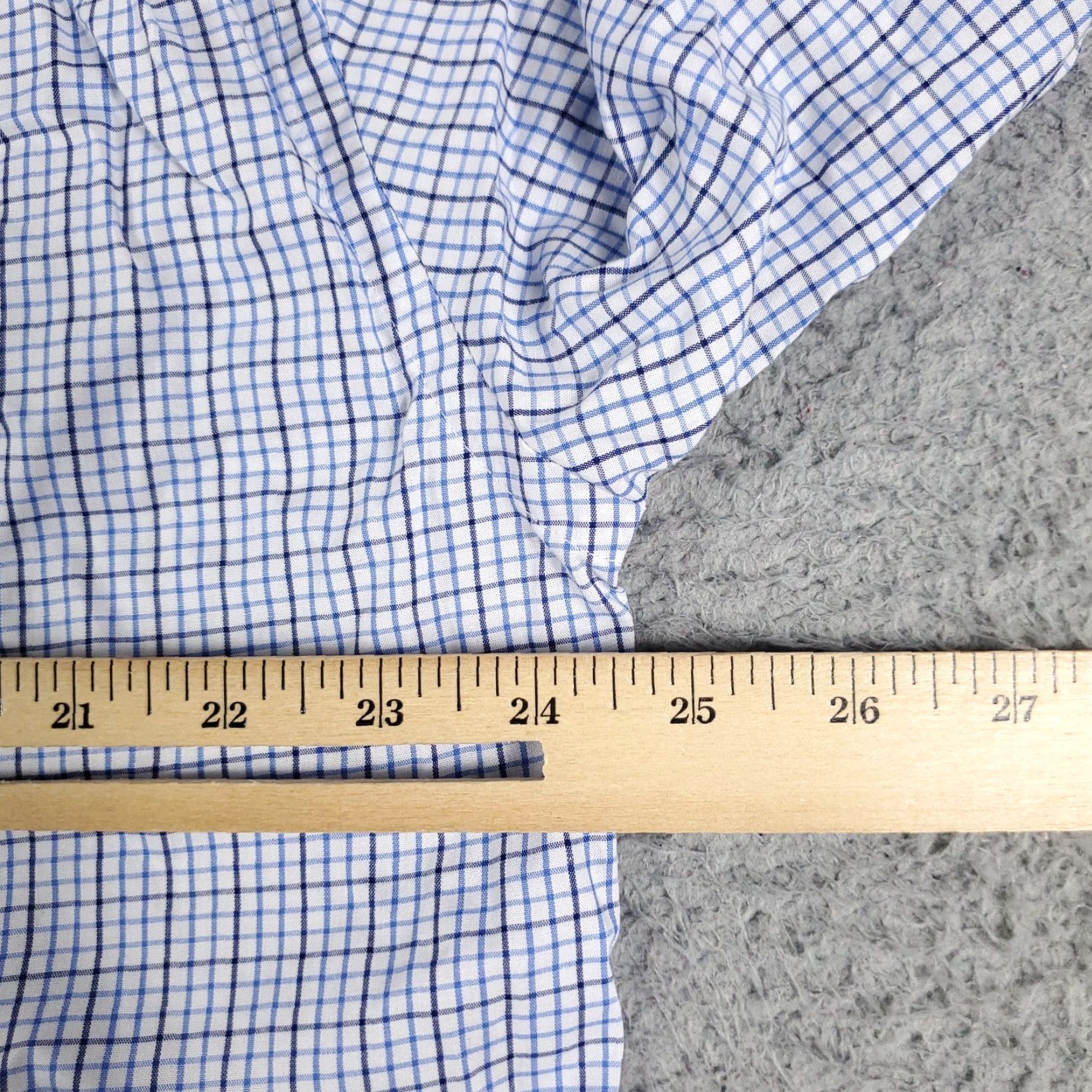 Tommy Hilfiger Tommy Hilfiger Casual Button-Up Shirt Mens Large Blue Check Long Sleeve Regular Fit Size US L / EU 52-54 / 3 - 6 Thumbnail