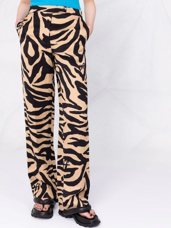 Off-White o1y1225 Casual Pant in Sand/Black Size 27" / US 4 / IT 40 - 2 Thumbnail