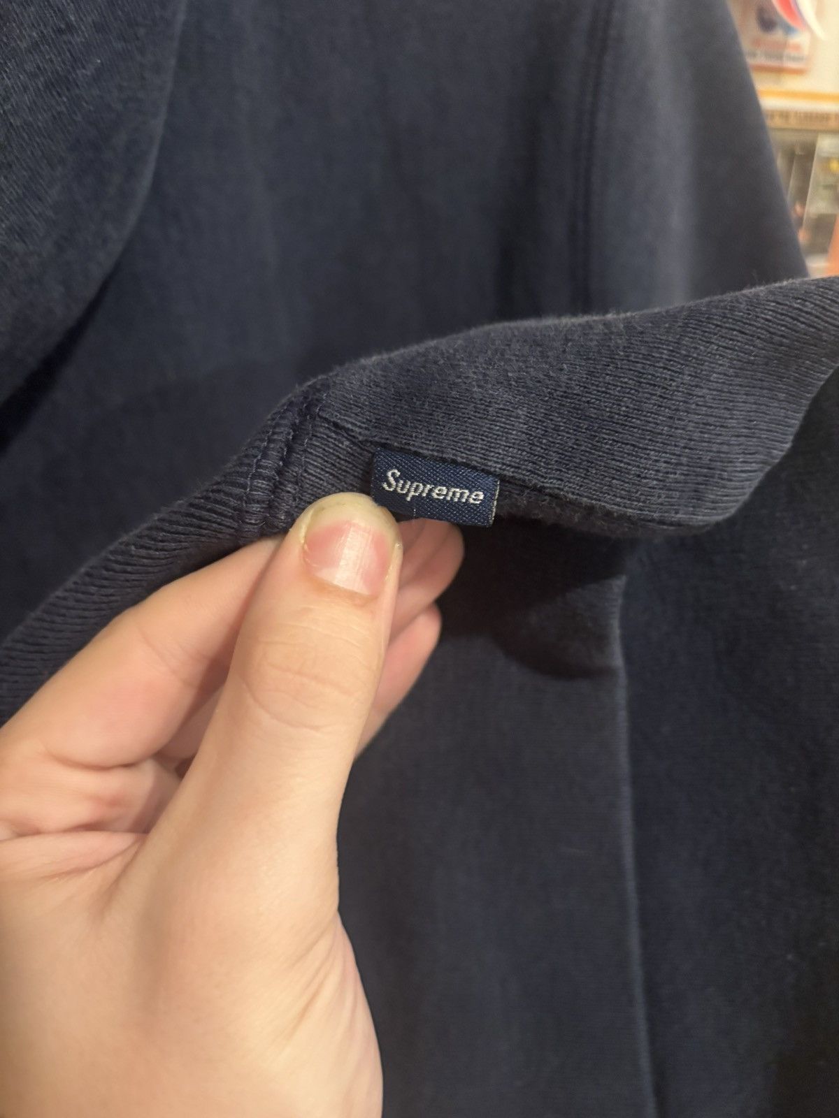 Supreme Supreme Gradient Sleeve Hoodie FW 18 Navy Color Way Medium Size US M / EU 48-50 / 2 - 7 Thumbnail