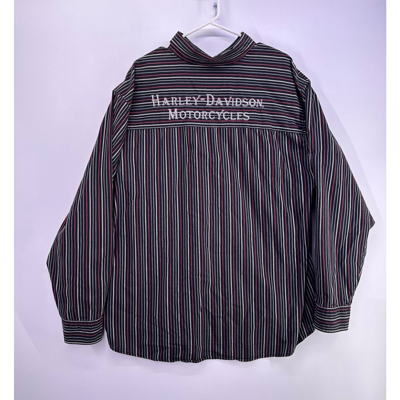 Harley Davidson Harley Davidson Striped Button Shirt Long Sleeve Size 3xl Size US XXL / EU 58 / 5 - 8 Thumbnail