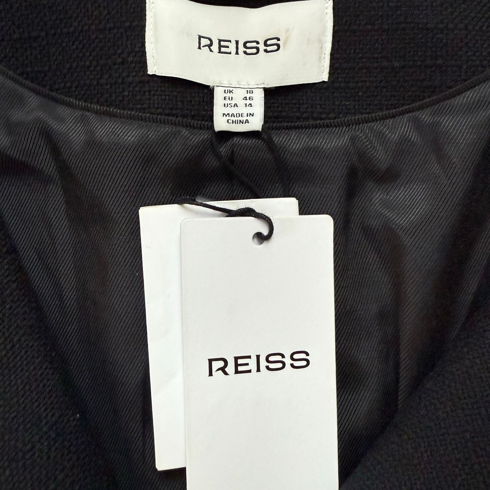 Reiss REISS Nola Cropped Wool Jacket - Black Size XL / US 12-14 / IT 48-50 - 10 Thumbnail
