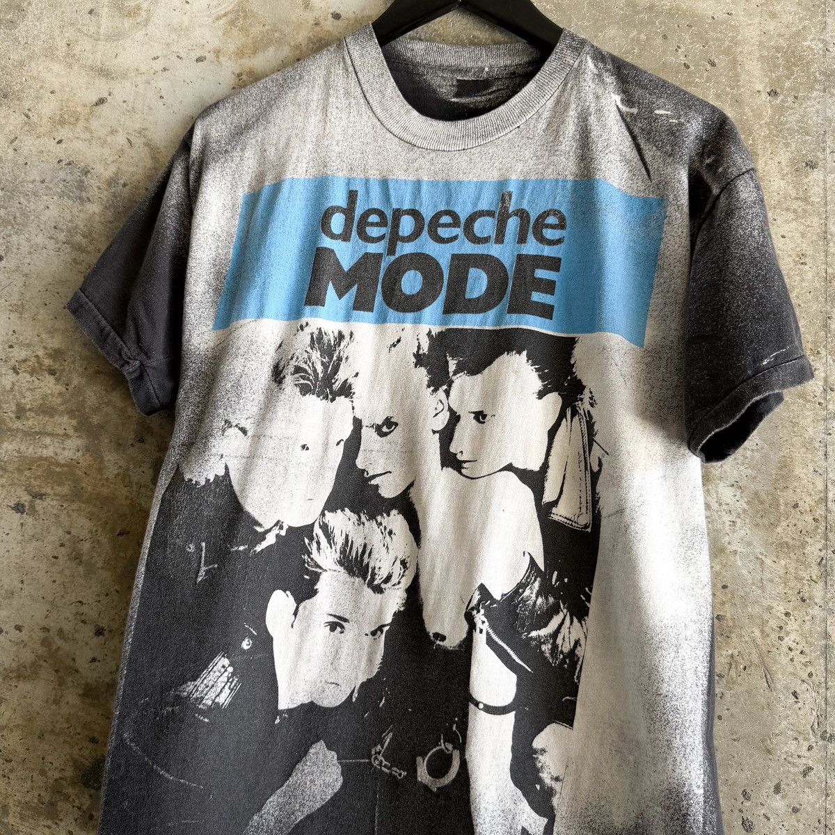 Band Tees 80s Vintage Thrashed Depeche Mode All Over Print Shirt Size US M / EU 48-50 / 2 - 1 Thumbnail